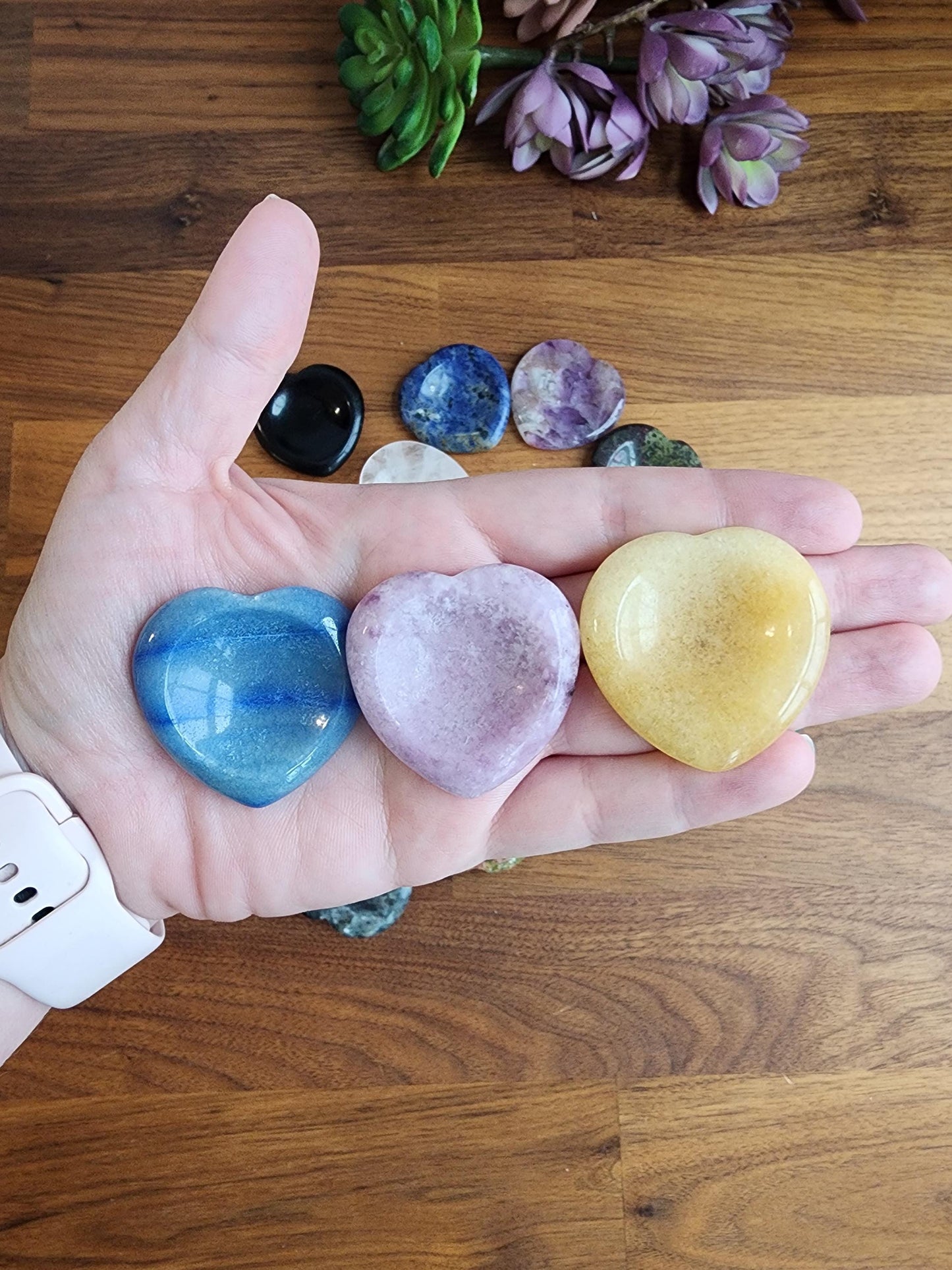 Mystery Heart Shaped Worry Stones! | 1.56" | Mixed Surprise Pick Crystals | ADHD Fidget and Sensory Toys Mini Gifts