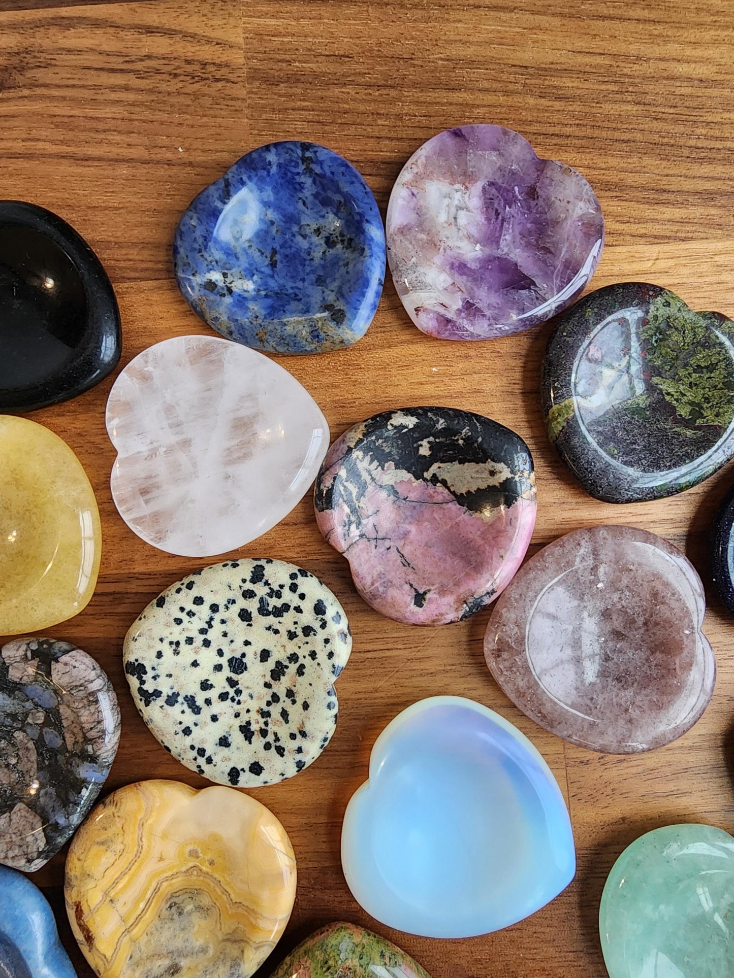 Mystery Heart Shaped Worry Stones! | 1.56" | Mixed Surprise Pick Crystals | ADHD Fidget and Sensory Toys Mini Gifts
