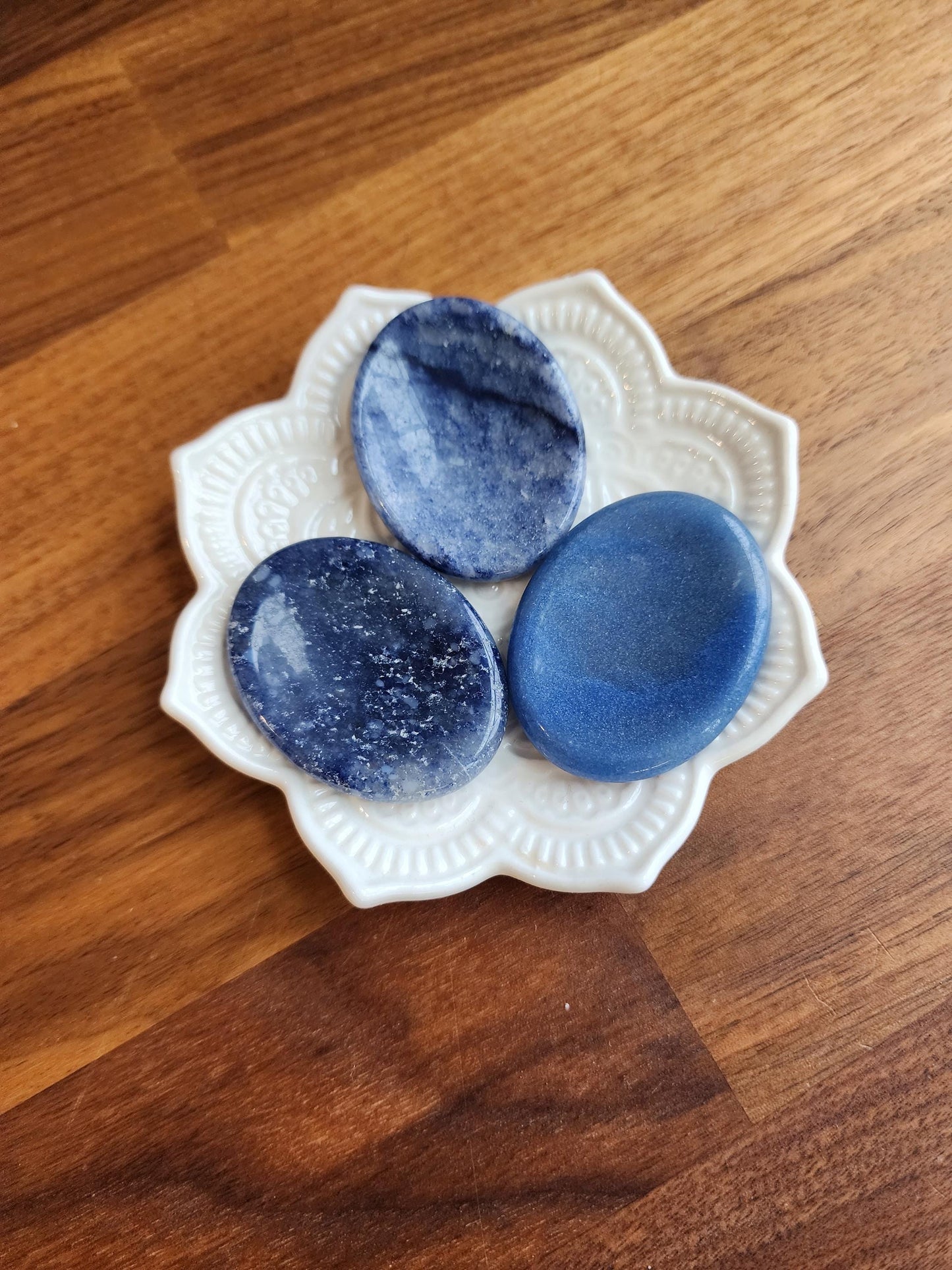 Blue Aventurine Worry Stone: ADHD Fidget, Calming Crystal