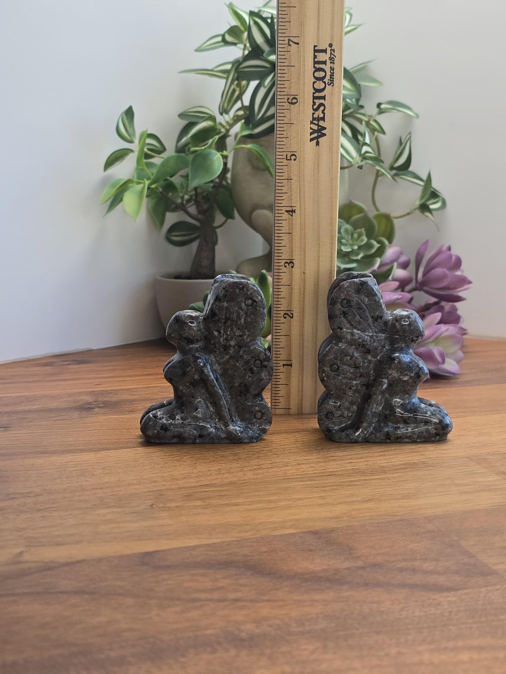 Fanciful Fairy Crystal Carving | 3.5 Inches | Black Brown and Gray | UV Reactive | Intuitively Chosen