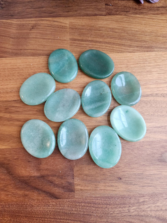 Green Aventurine Worry Stone: Calming Thumb Crystal for Stress
