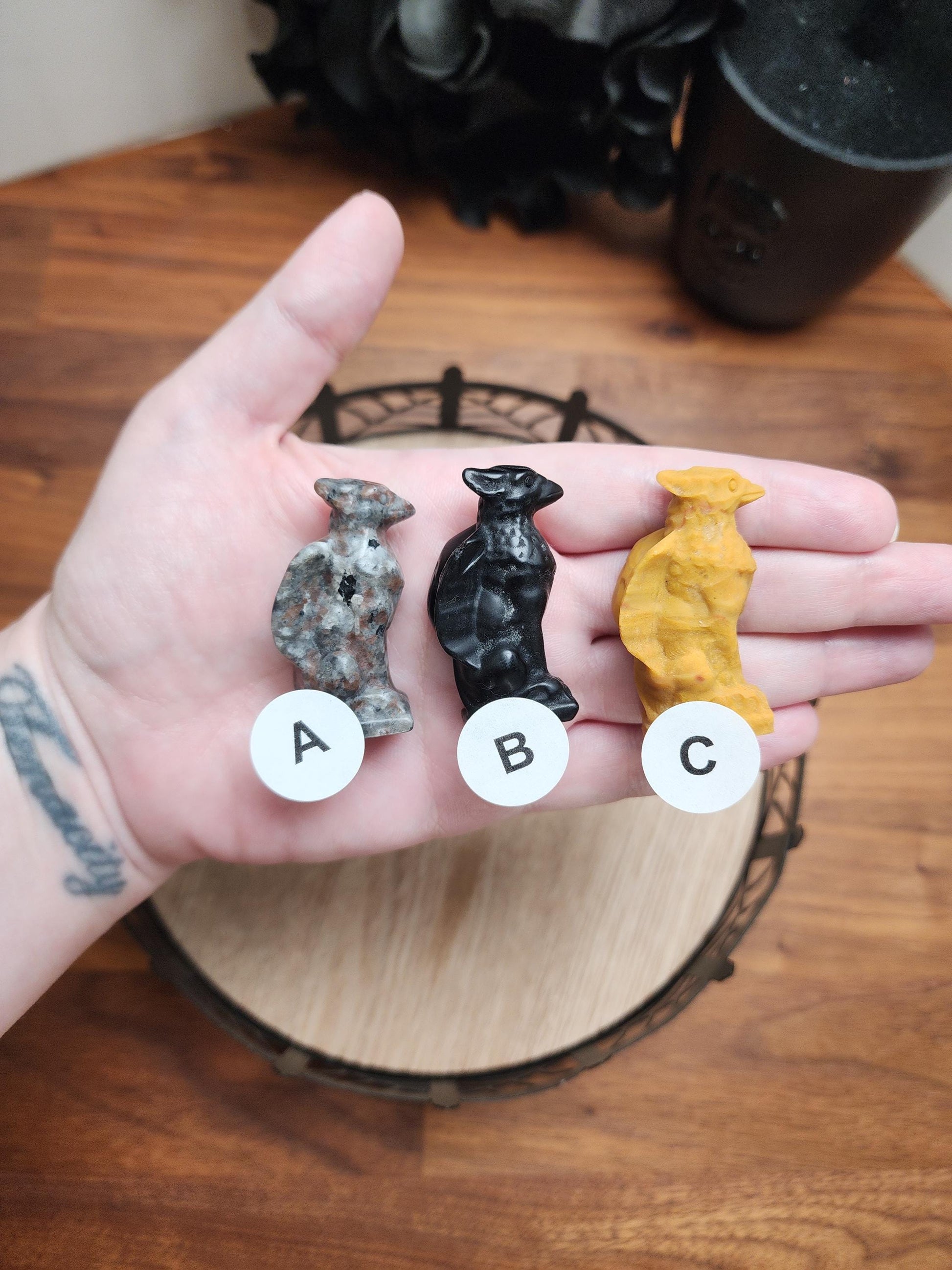 Mini Crystal Griffin | Sodalite, Clear, Larvakite, Aventurine, Obsidian, Goldstone, Purple Fluorite Gargoyles | Griffon Gryphon