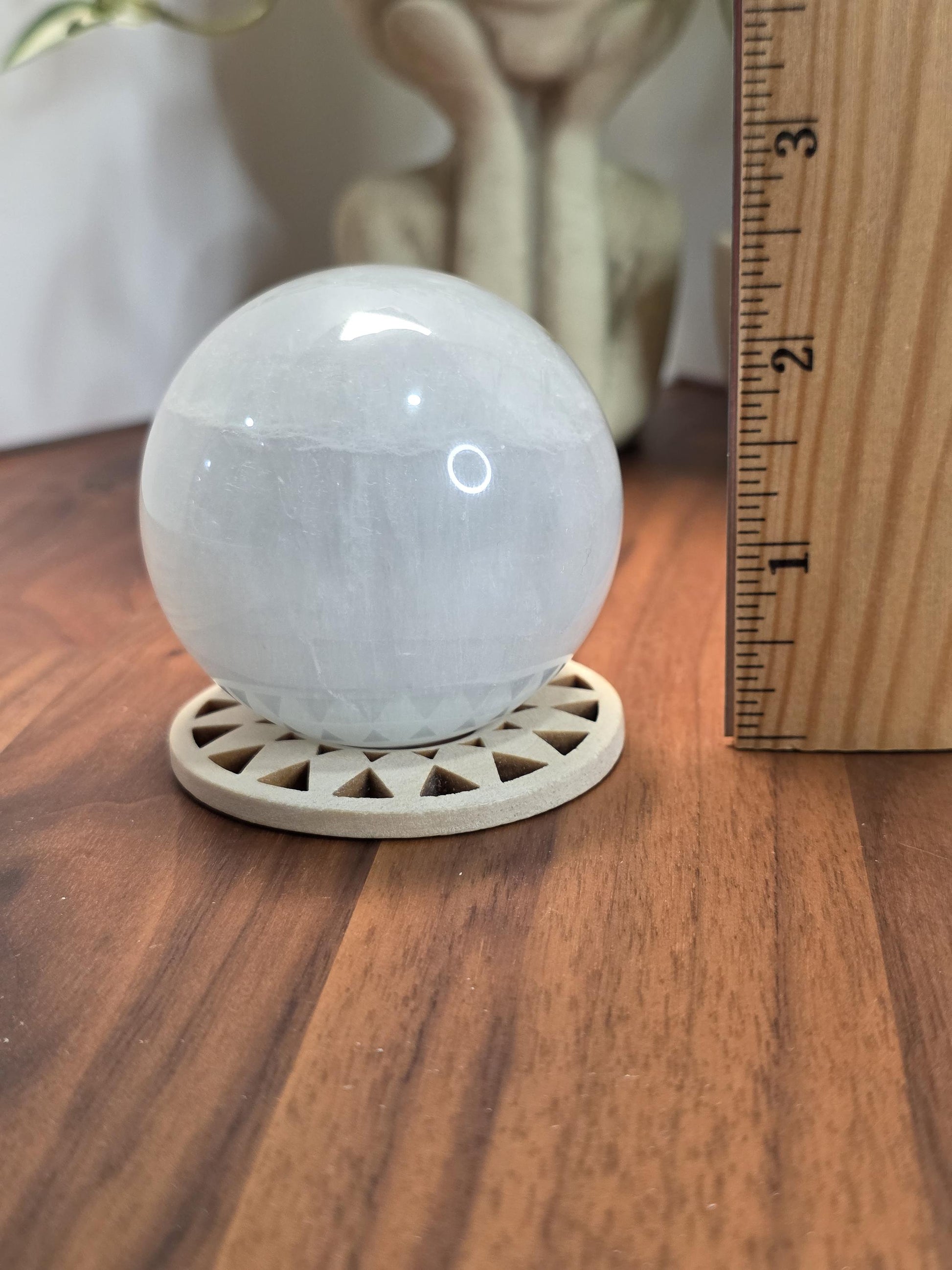 Fluorite Crystal Sphere, Clear with Green and Rainbow Shades (60mm)