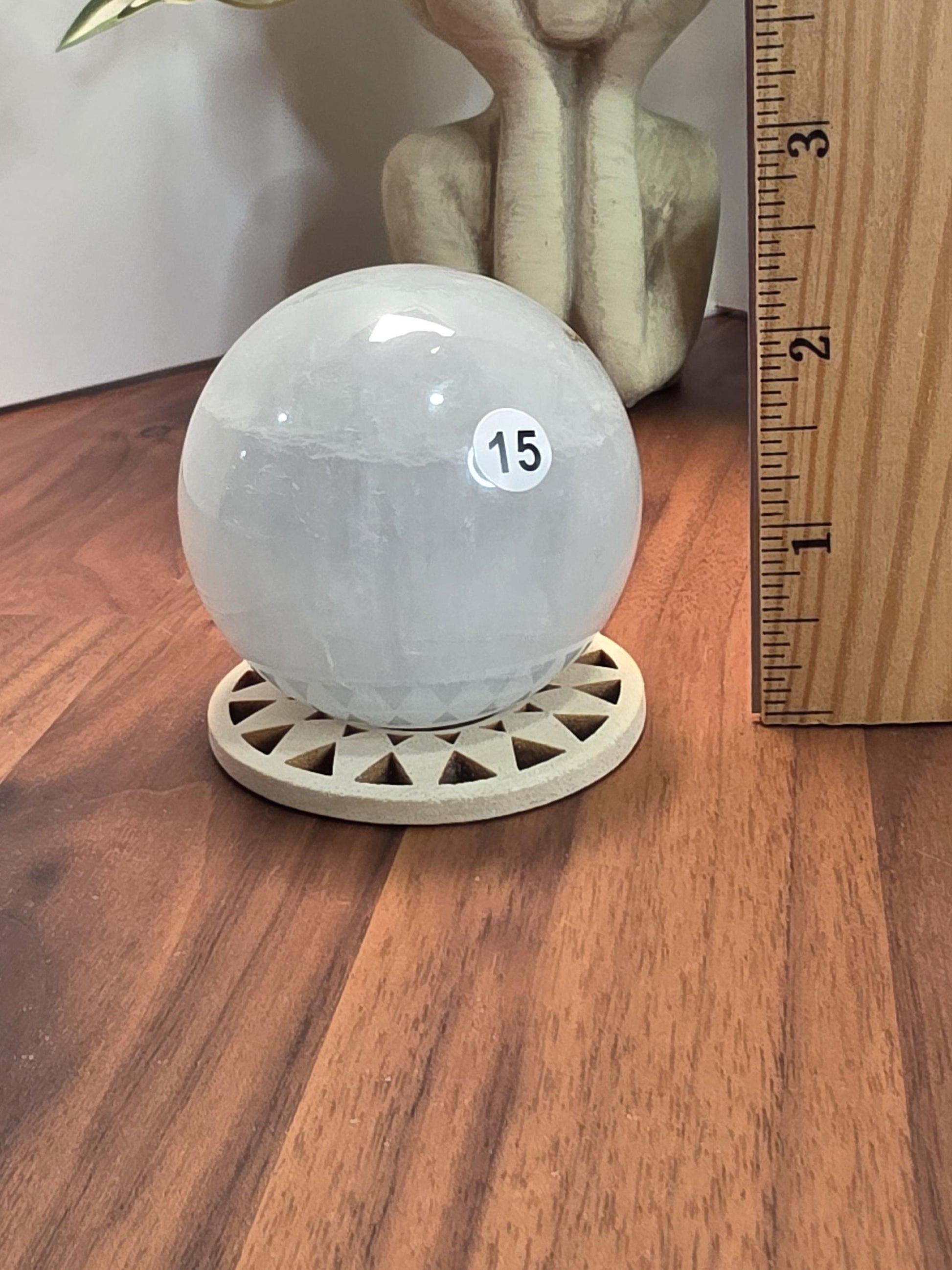 Fluorite Crystal Sphere, Clear with Green and Rainbow Shades (60mm)