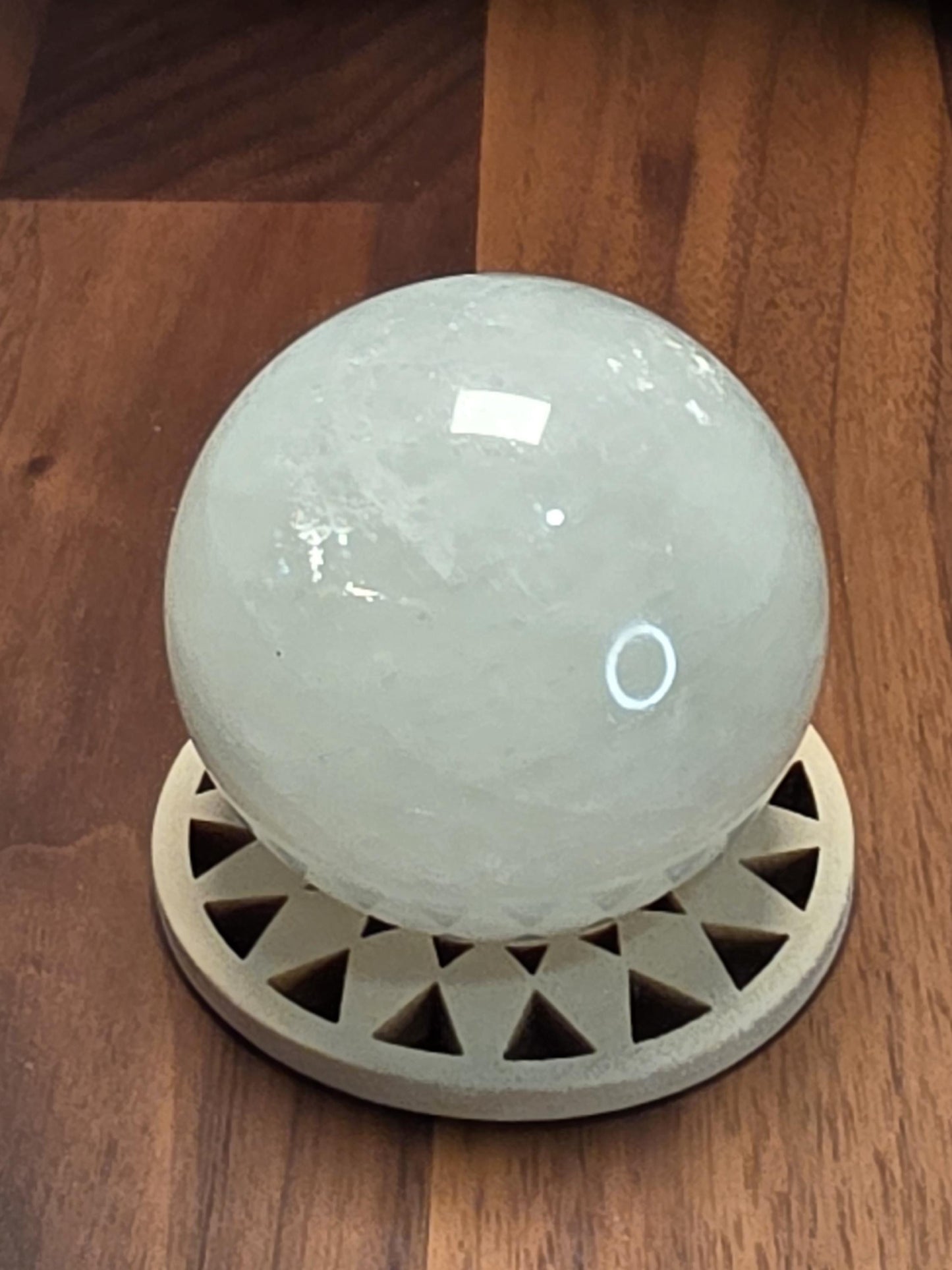 Crystal Sphere: Optical Calcite Gem - Unique Natural Stone