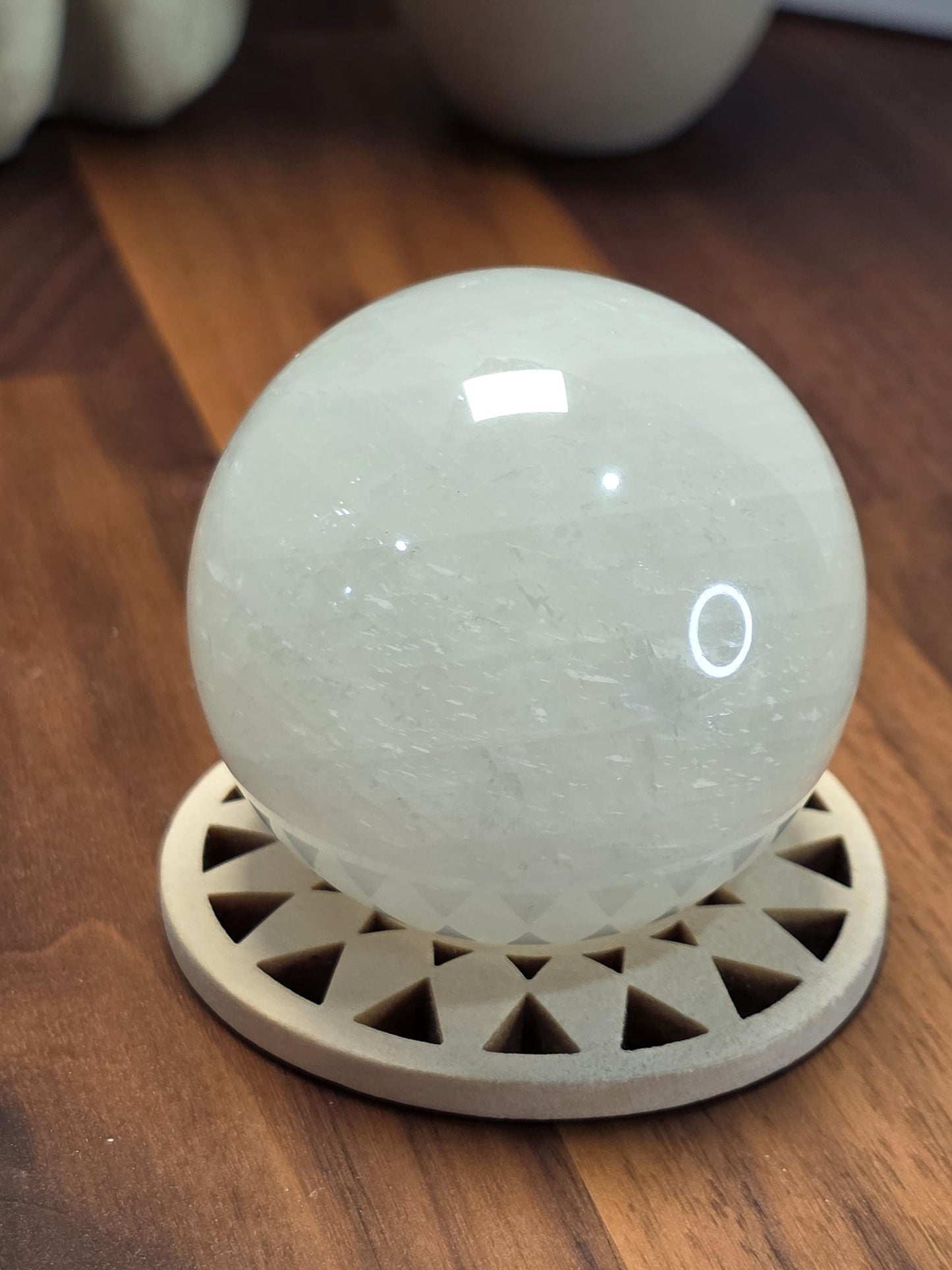 Crystal Sphere: Optical Calcite Gem - Unique Natural Stone