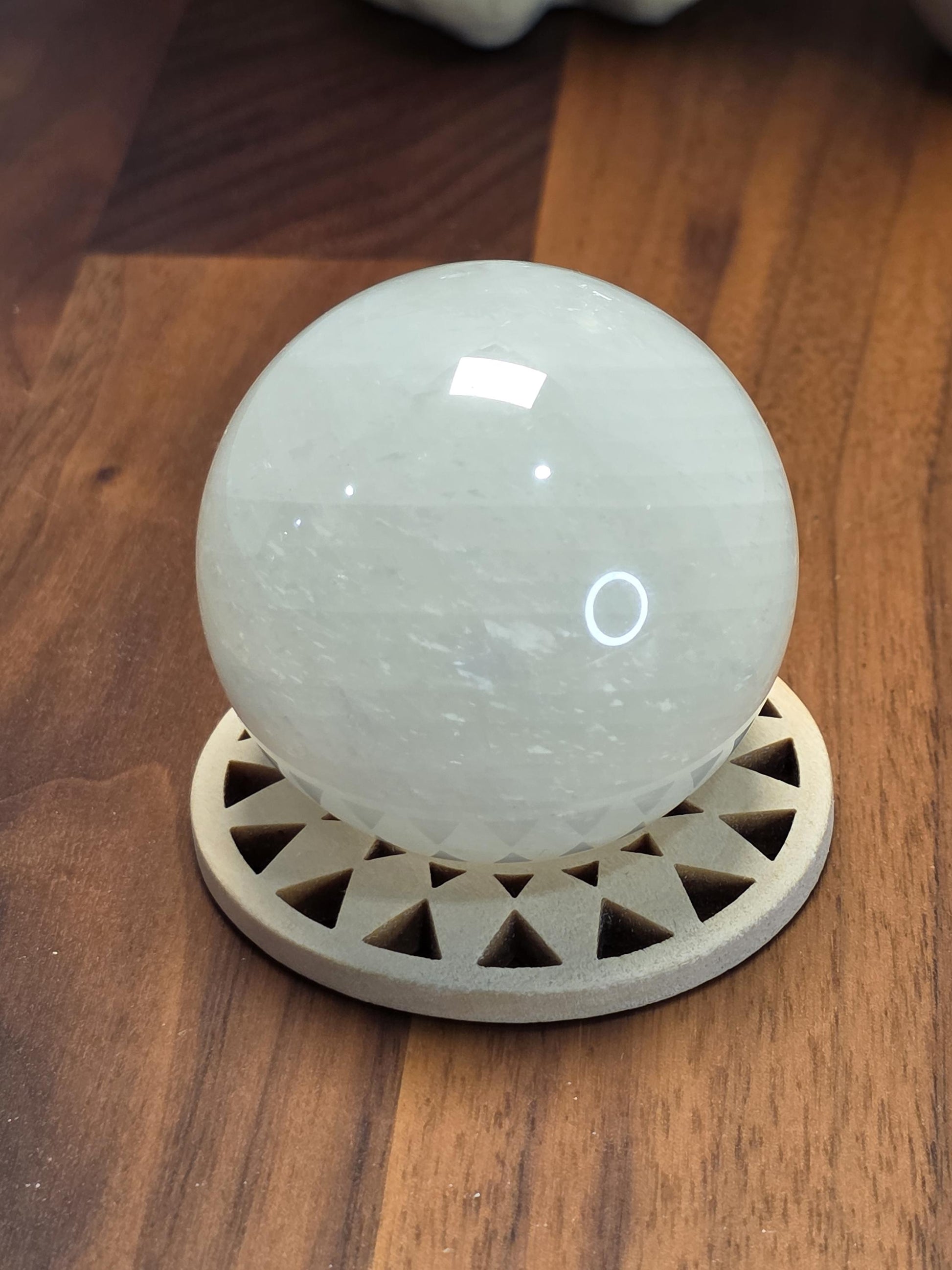 Crystal Sphere: Optical Calcite Gem - Unique Natural Stone