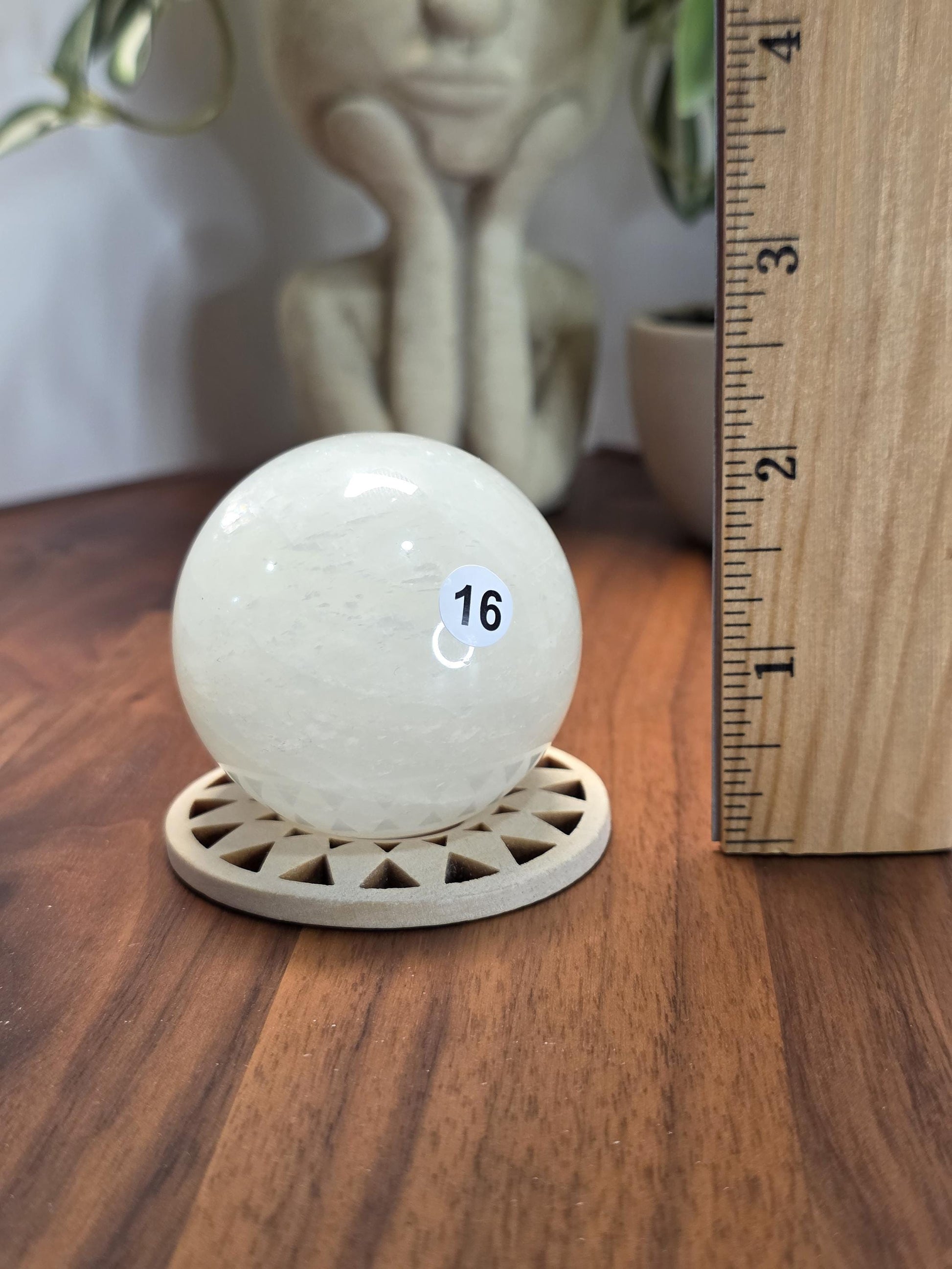 Crystal Sphere: Optical Calcite Gem - Unique Natural Stone