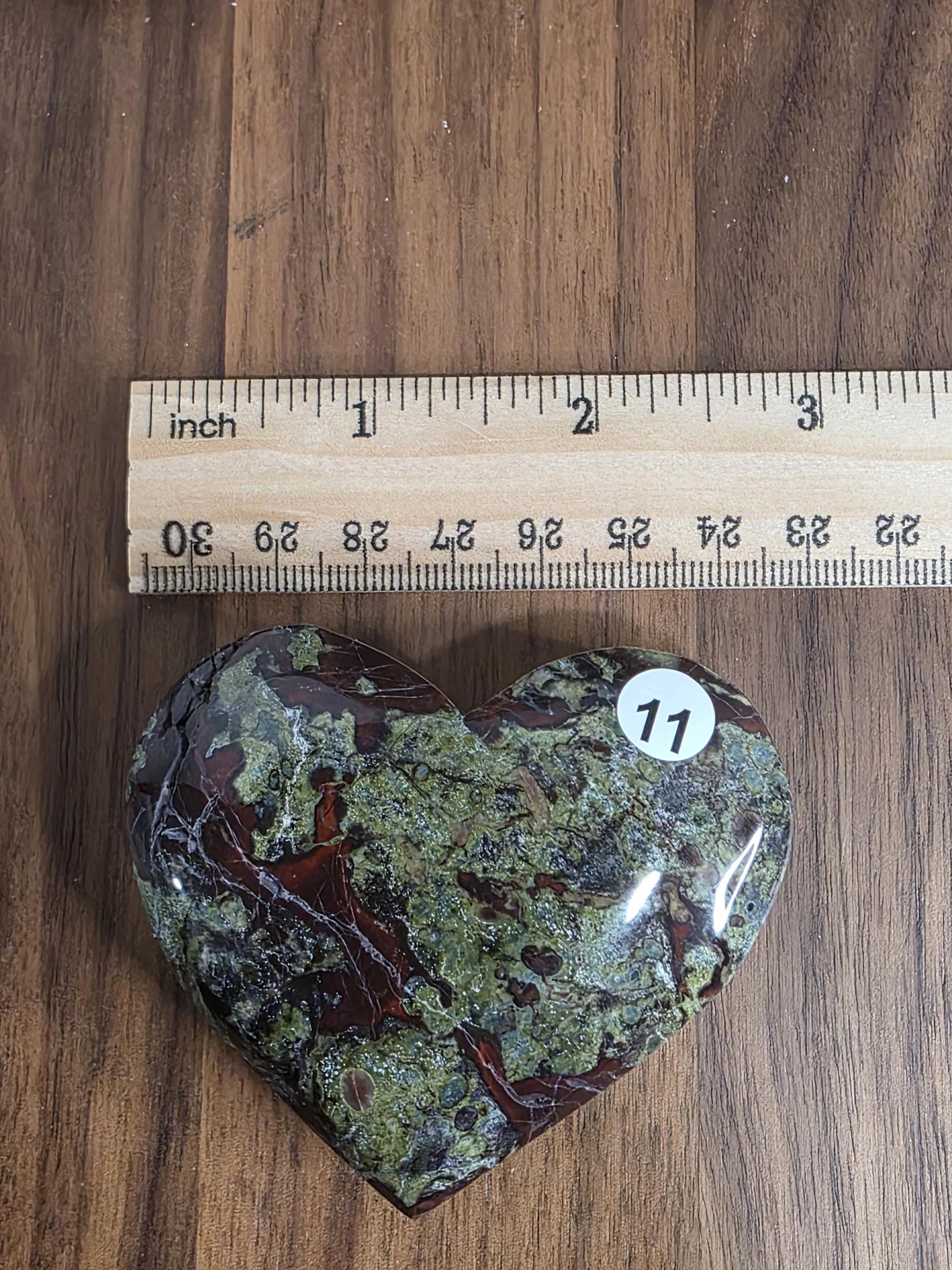 Dragon's Blood Bloodstone Heart Carving | Red & Green natural crystal