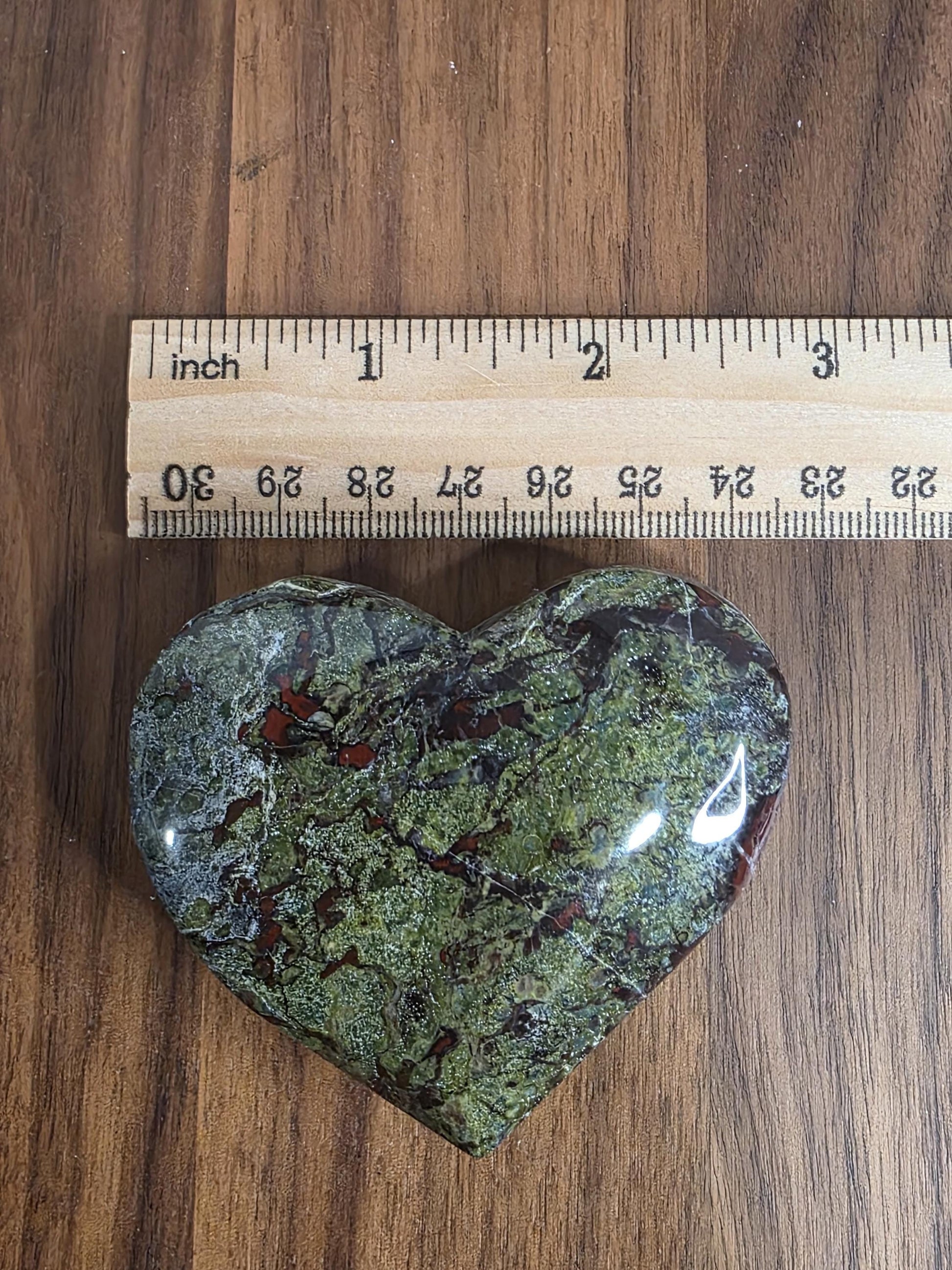 Dragon's Blood Bloodstone Heart Carving | Red & Green natural crystal