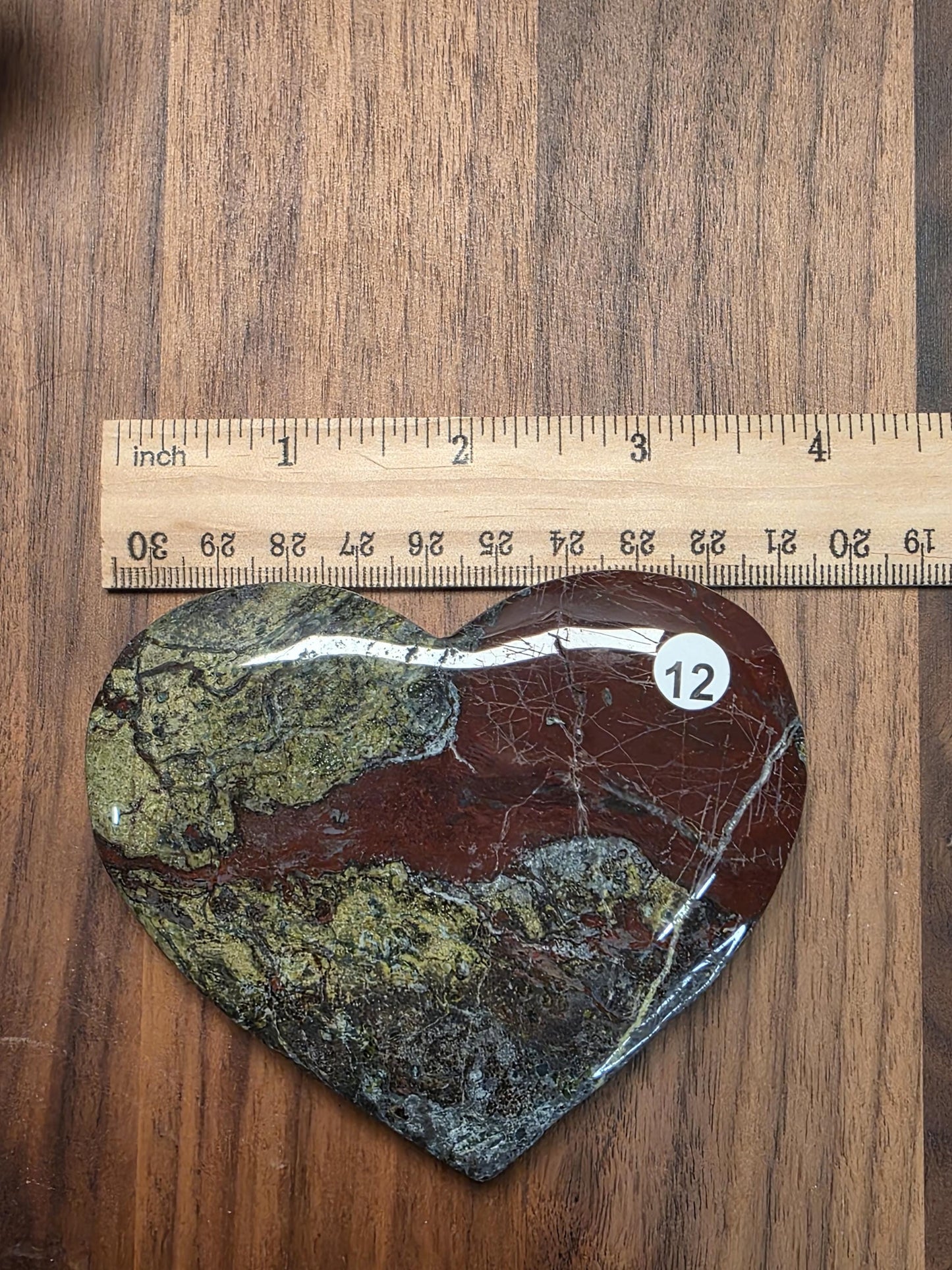 Dragon's Blood Bloodstone Heart Carving | Red & Green natural crystal