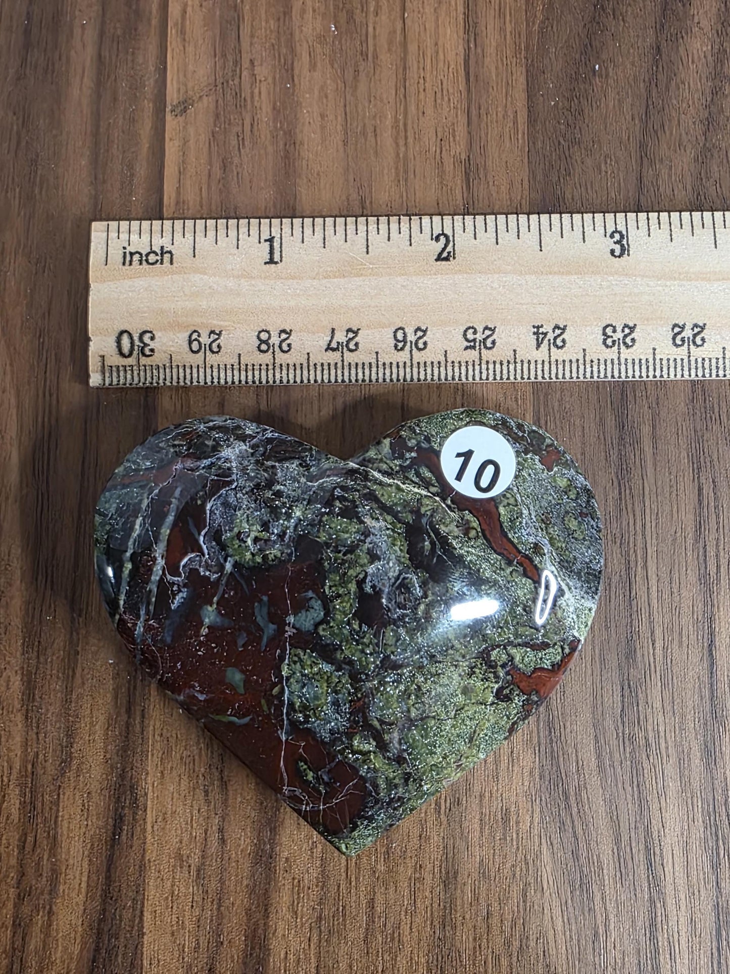 Dragon's Blood Bloodstone Heart Carving | Red & Green natural crystal