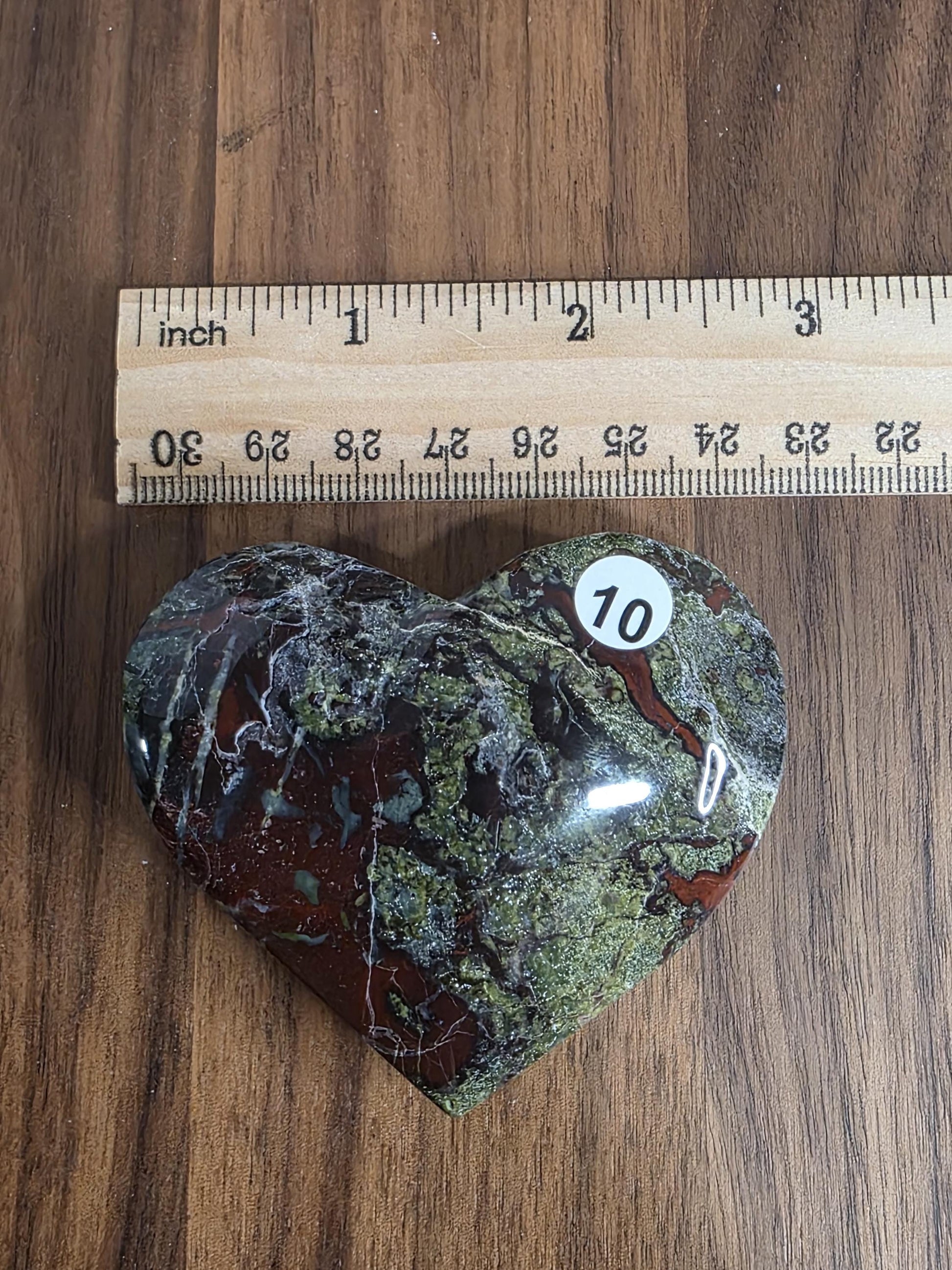 Dragon's Blood Bloodstone Heart Carving | Red & Green natural crystal
