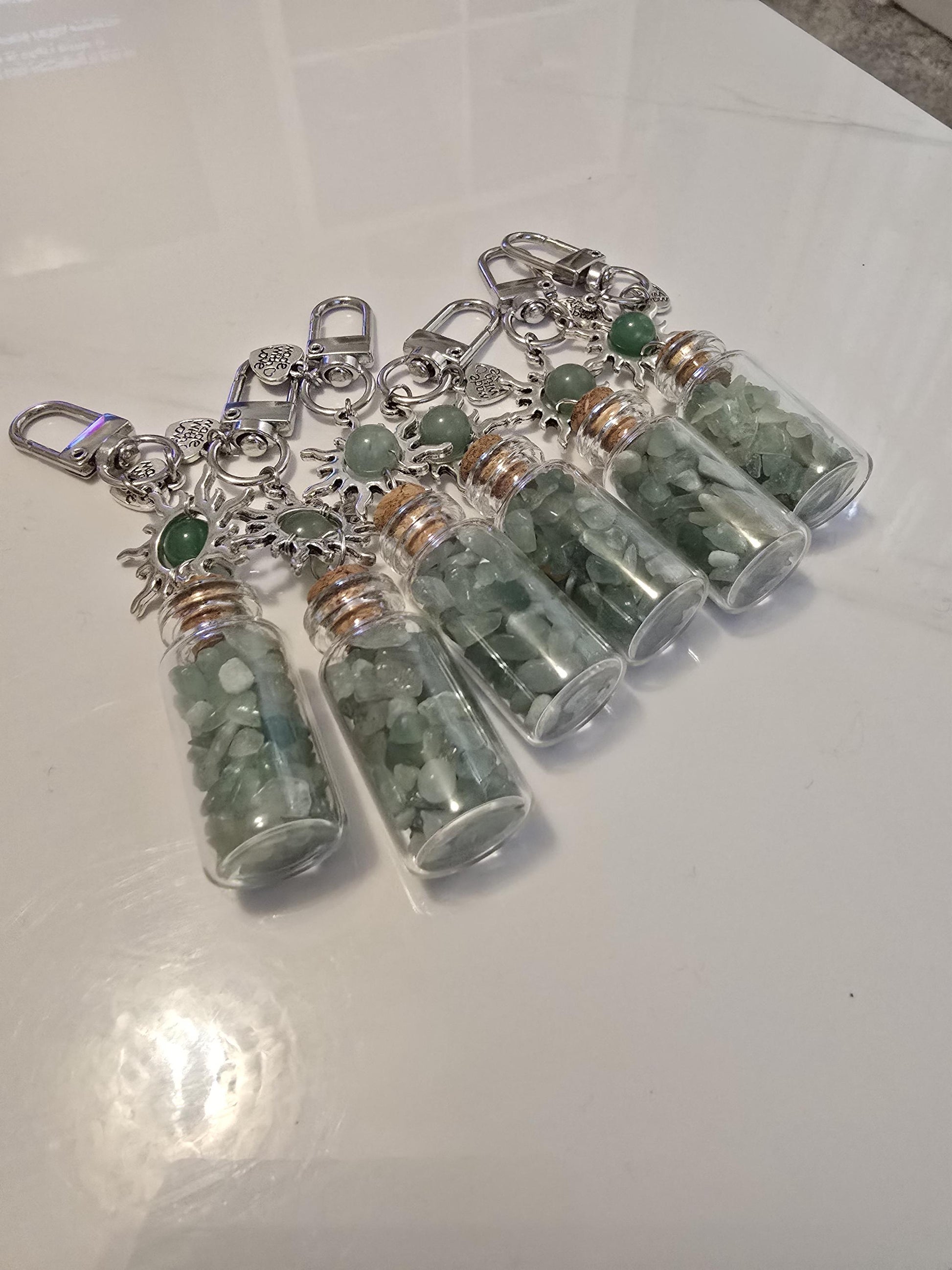 Crystal Chips Charm | Keychain or Bag Clips for Purse or Bookbag in Chakra colors | Stocking Stuffers | Small Unique Gifts for Teens & Women