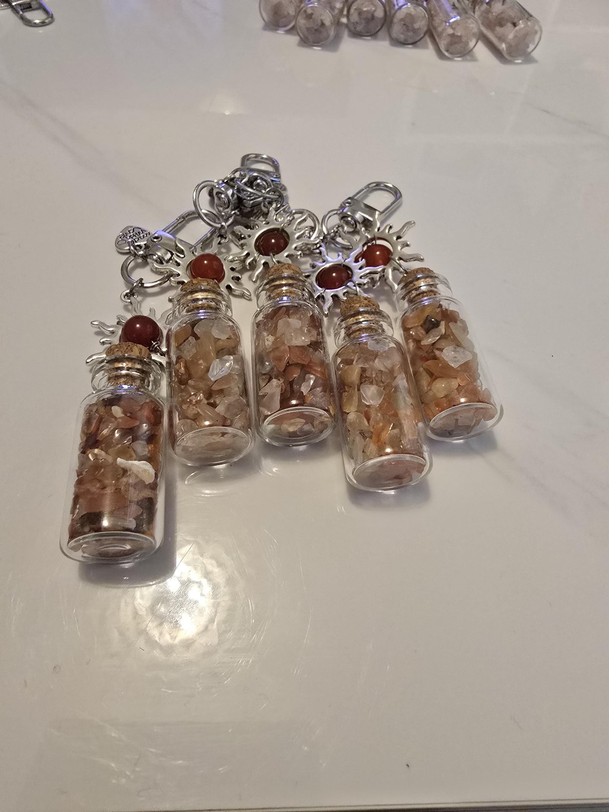 Crystal Chips Charm | Keychain or Bag Clips for Purse or Bookbag in Chakra colors | Stocking Stuffers | Small Unique Gifts for Teens & Women