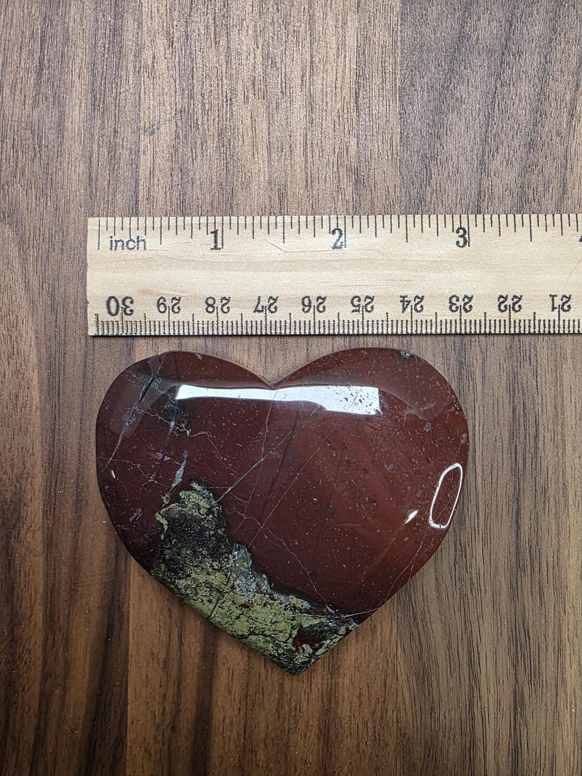Dragon's Blood Bloodstone Heart Carving | Red & Green natural crystal