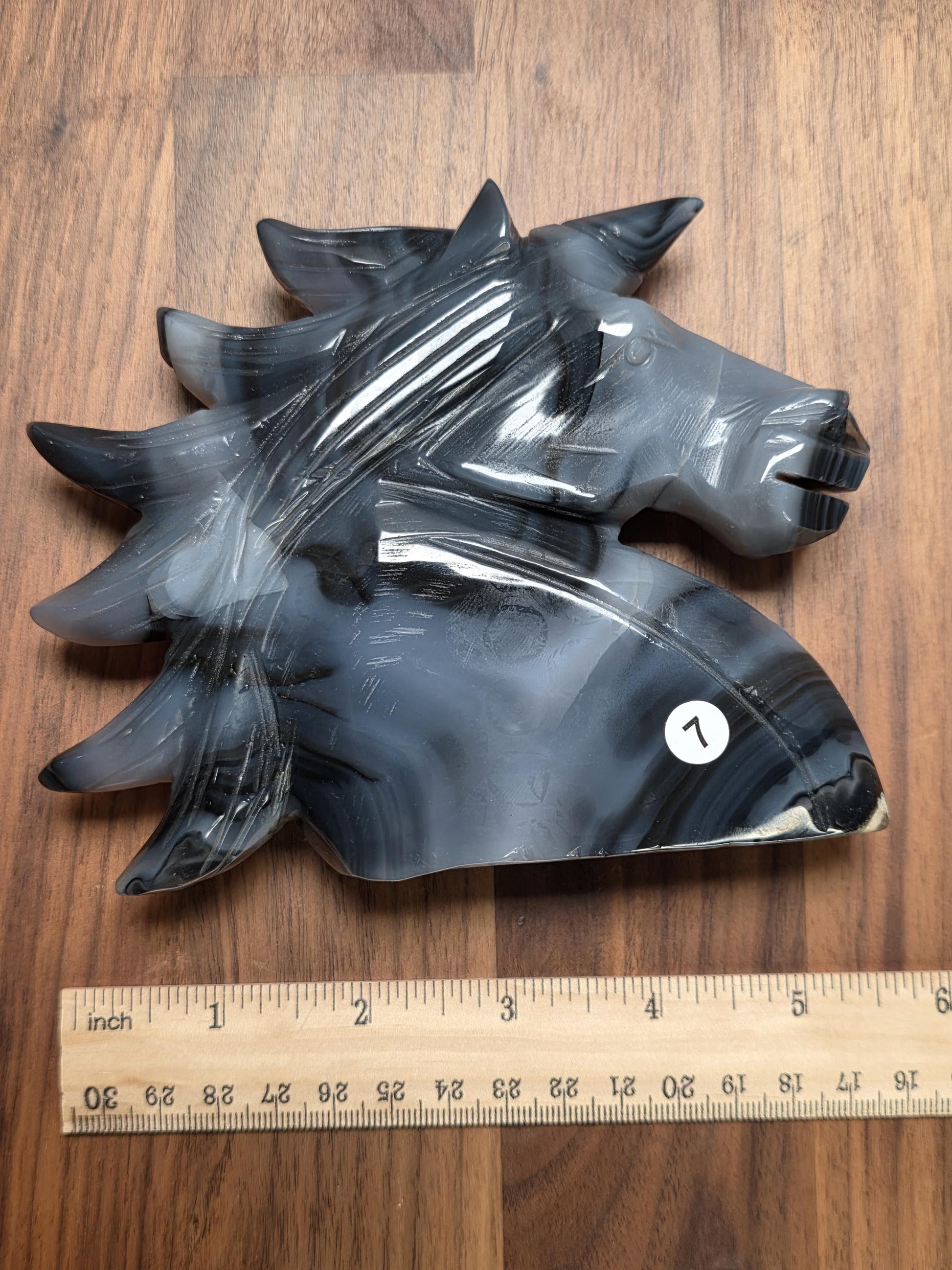 Volcano Agate Unicorn Crystal Carving UV Reactive