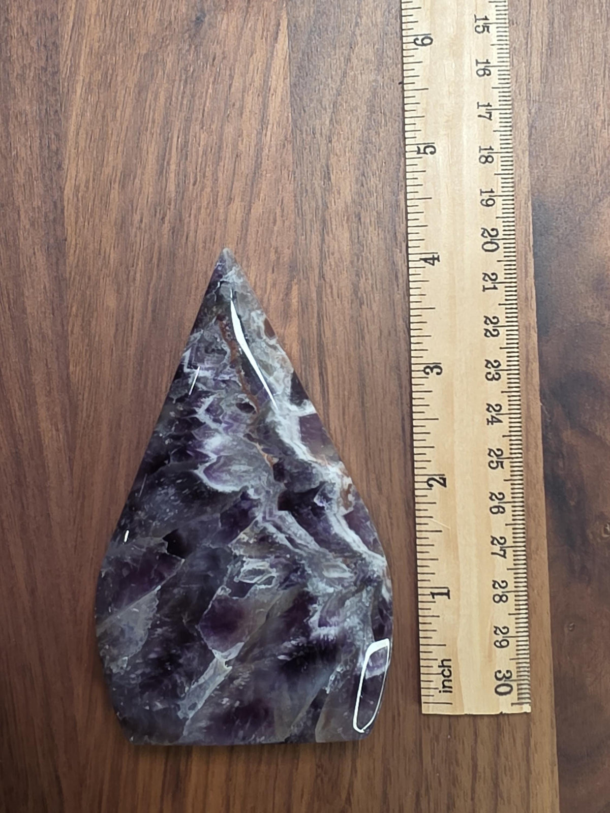 Amazing Amethyst Flame Crystal Carving Purple White and Gray