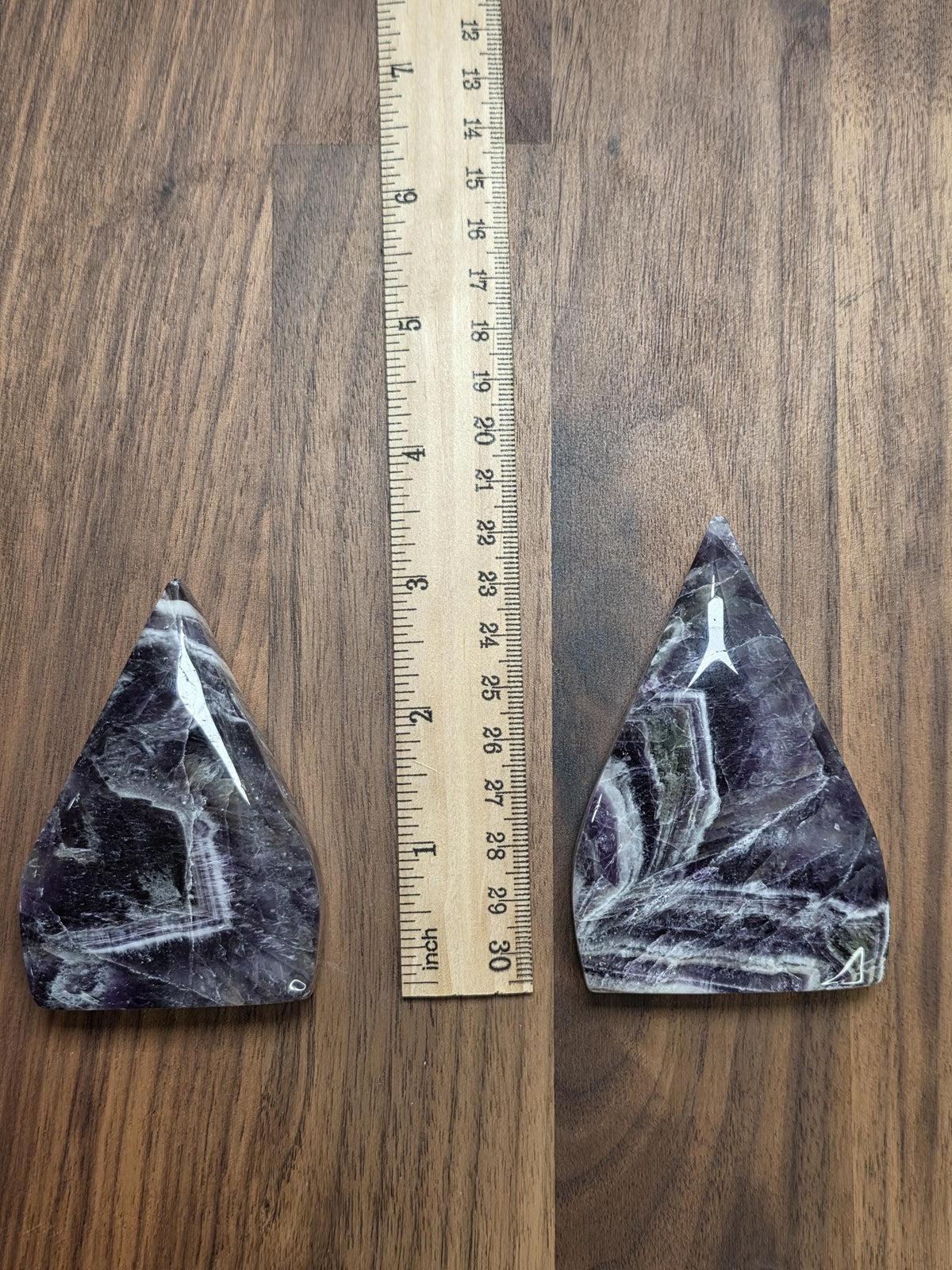Amazing Amethyst Flame Crystal Carving Purple White and Gray