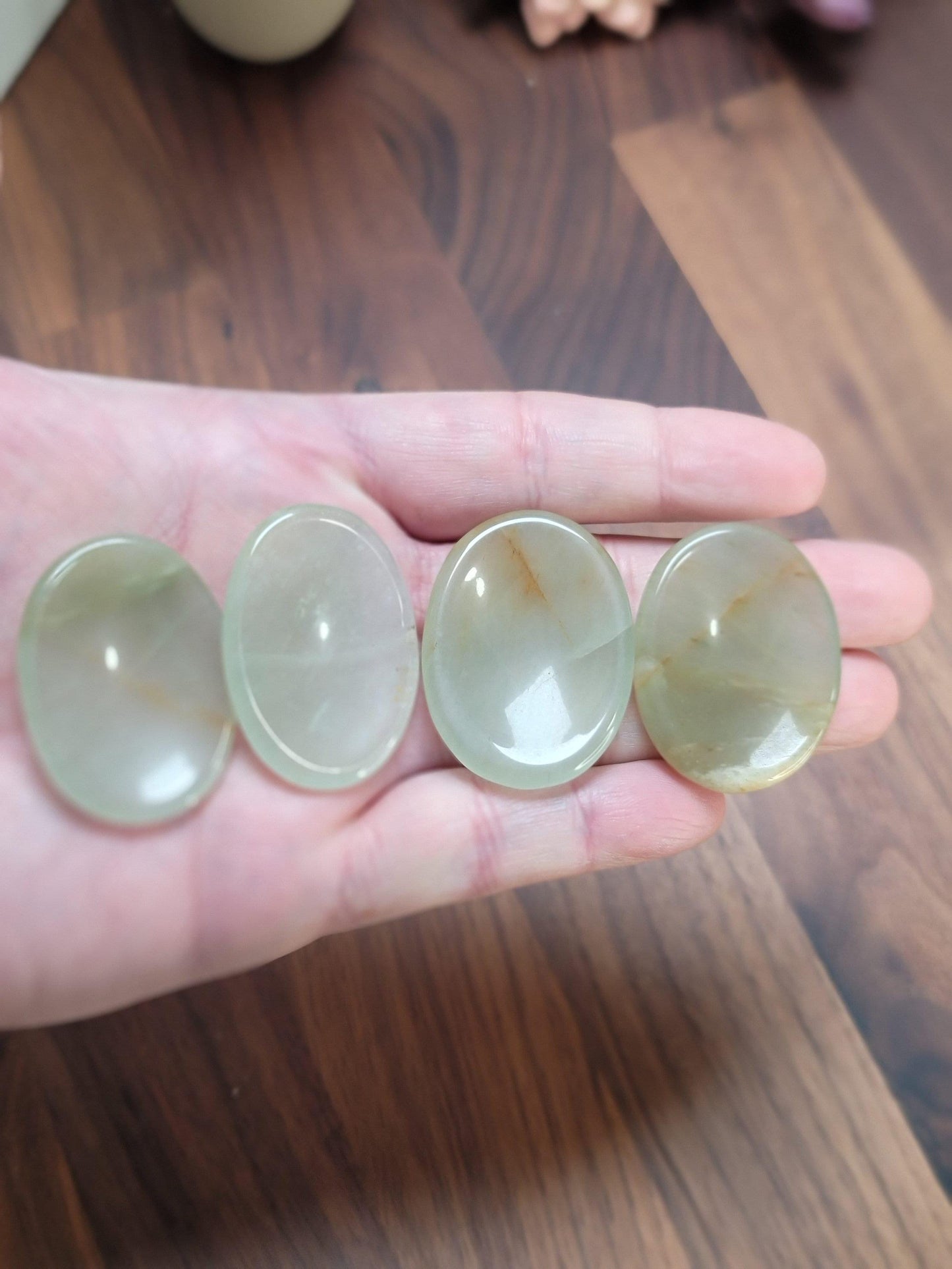 Green Onyx Worry Stone - Smooth Pocket Crystal for Fidgeting