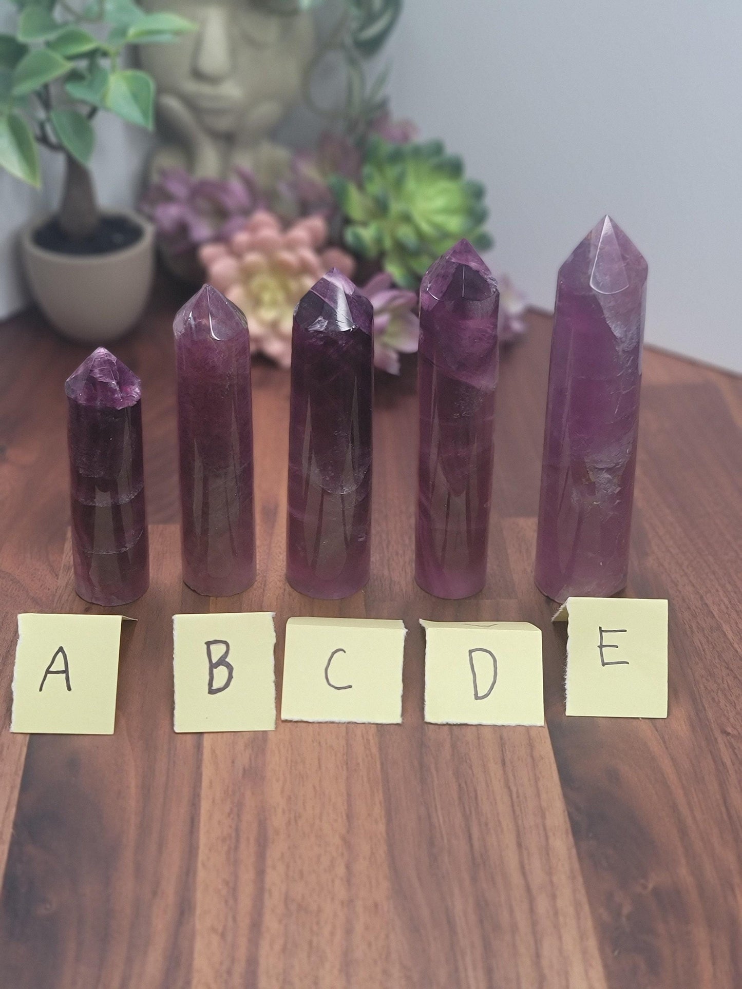 Fluorite Crystal Tower: Purple and Clear Stone (3-5 Inch Size)