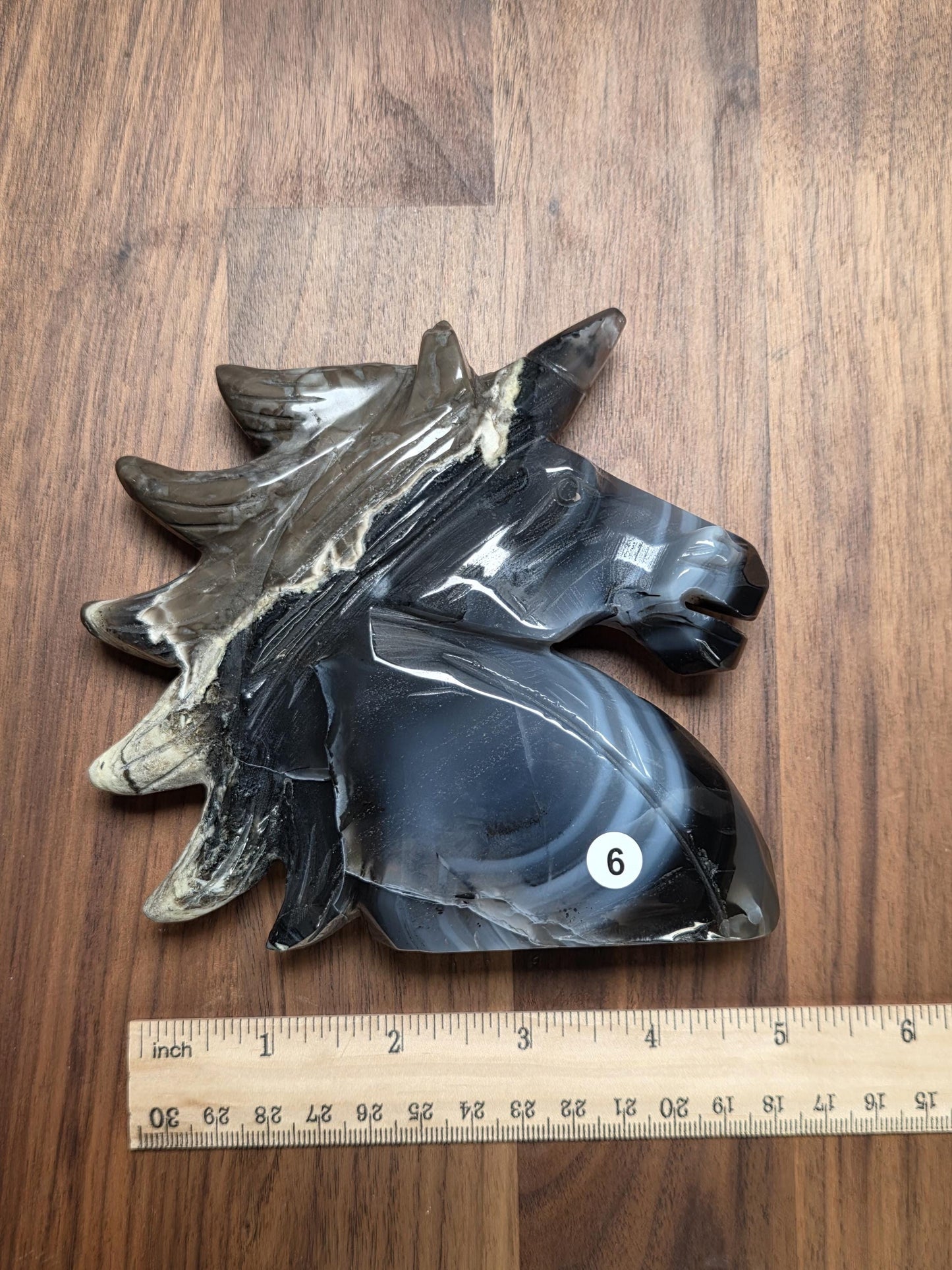 Volcano Agate Unicorn Crystal Carving UV Reactive