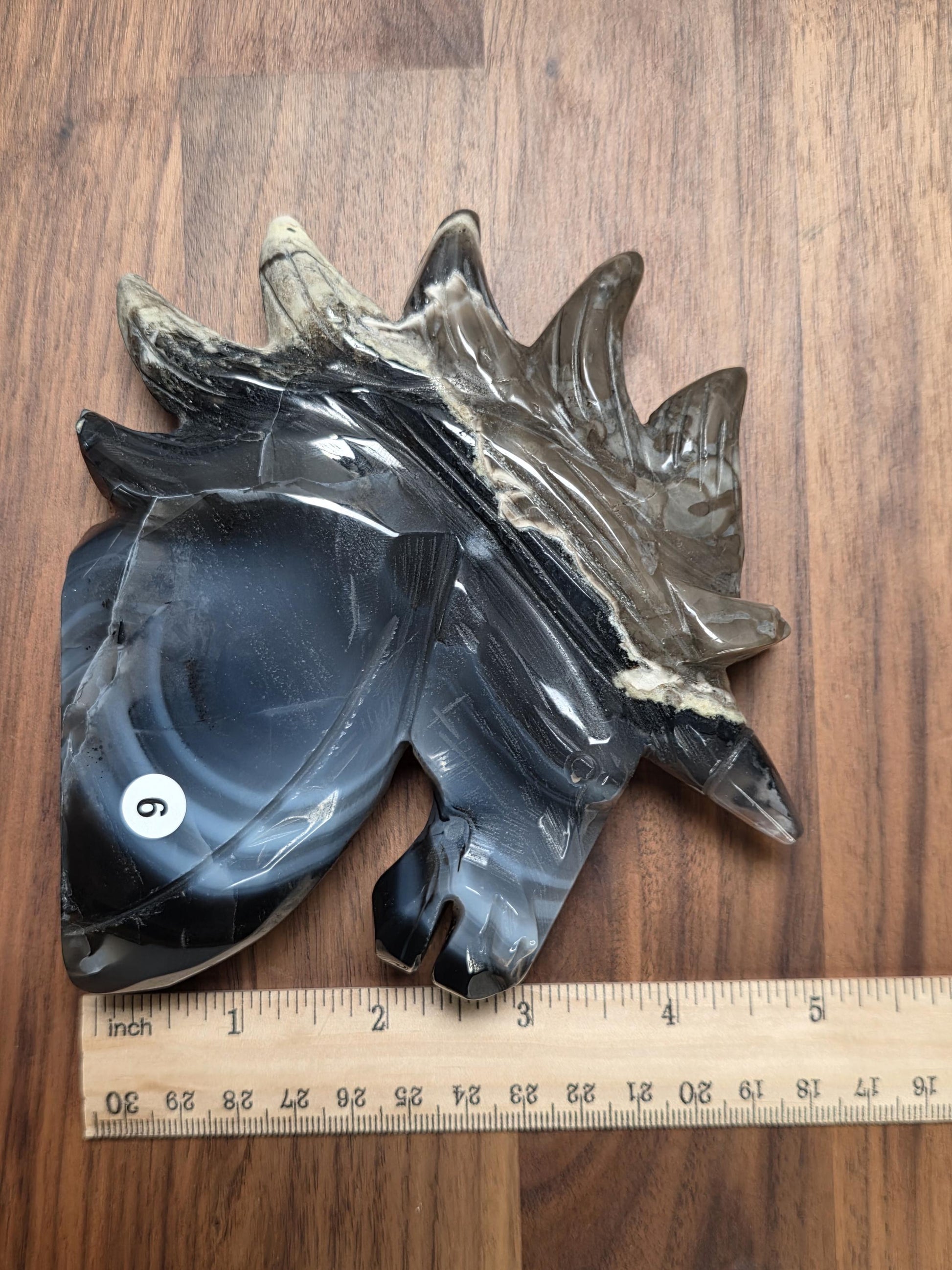 Volcano Agate Unicorn Crystal Carving UV Reactive