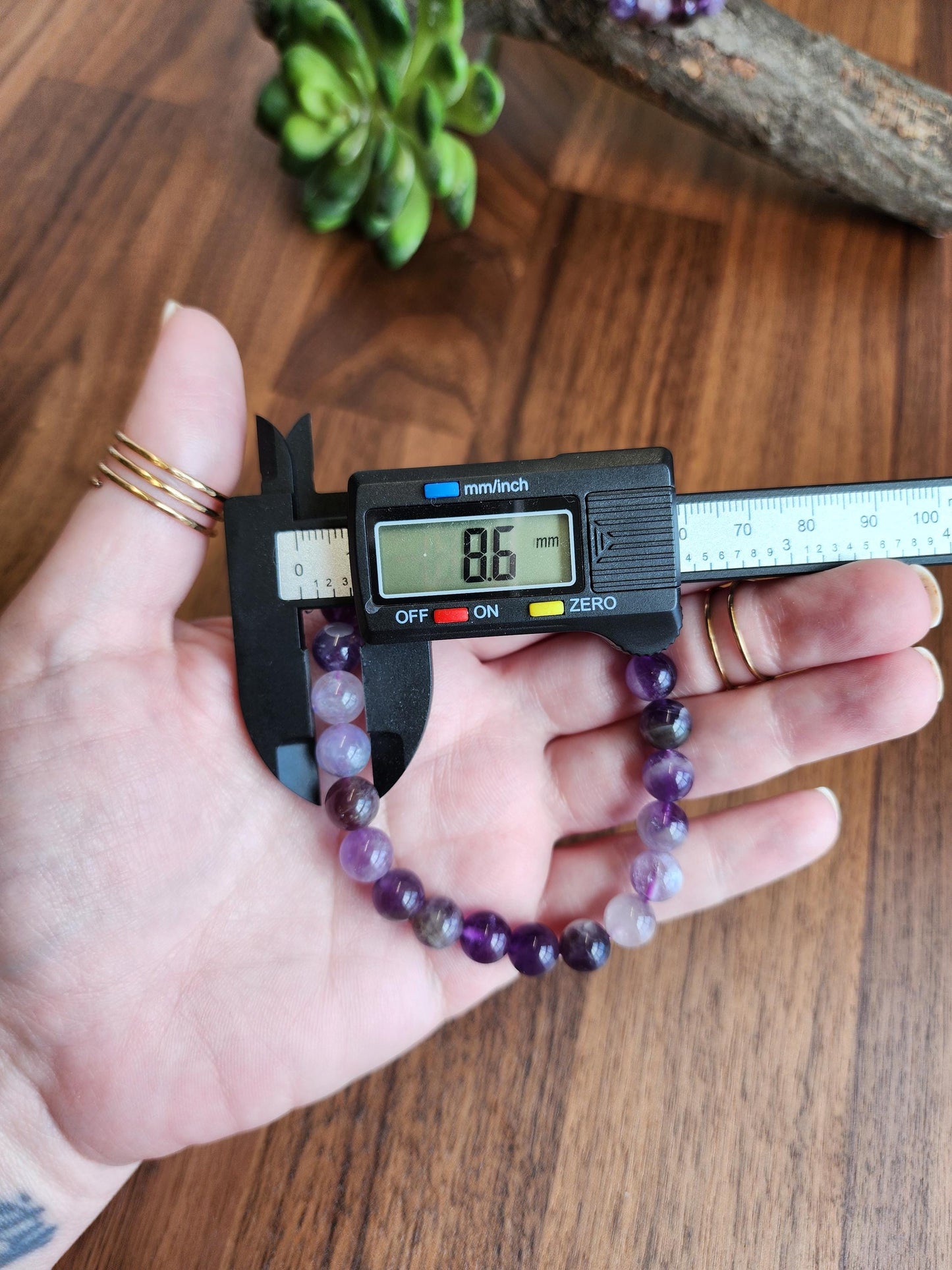 Favorite Amethyst Bracelet: 8.5MM Natural Purple Crystal Beads | Most popular crystal jewelry collection for PopRocksDecor | Lavendar Lilac