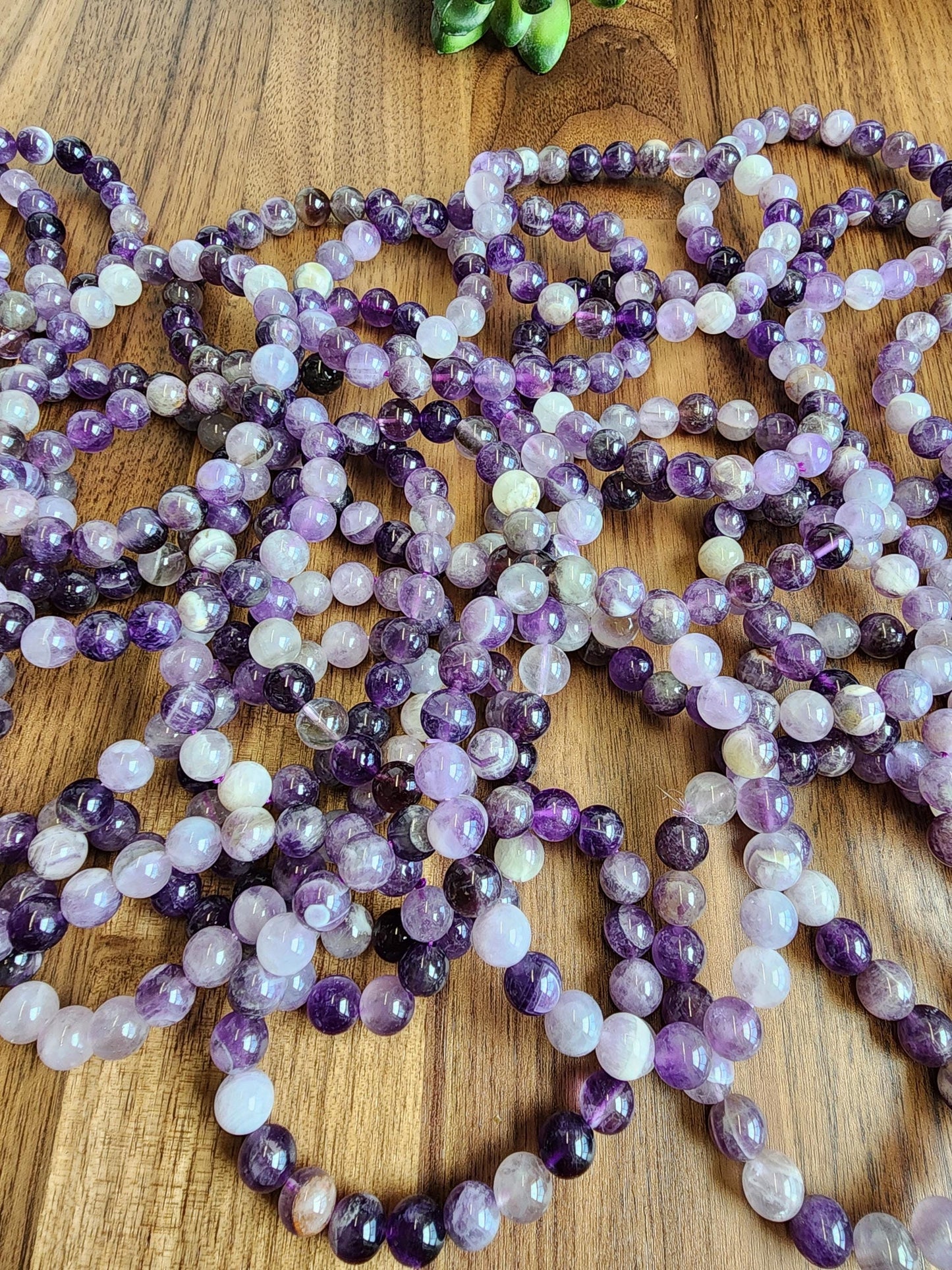 Favorite Amethyst Bracelet: 8.5MM Natural Purple Crystal Beads | Most popular crystal jewelry collection for PopRocksDecor | Lavendar Lilac