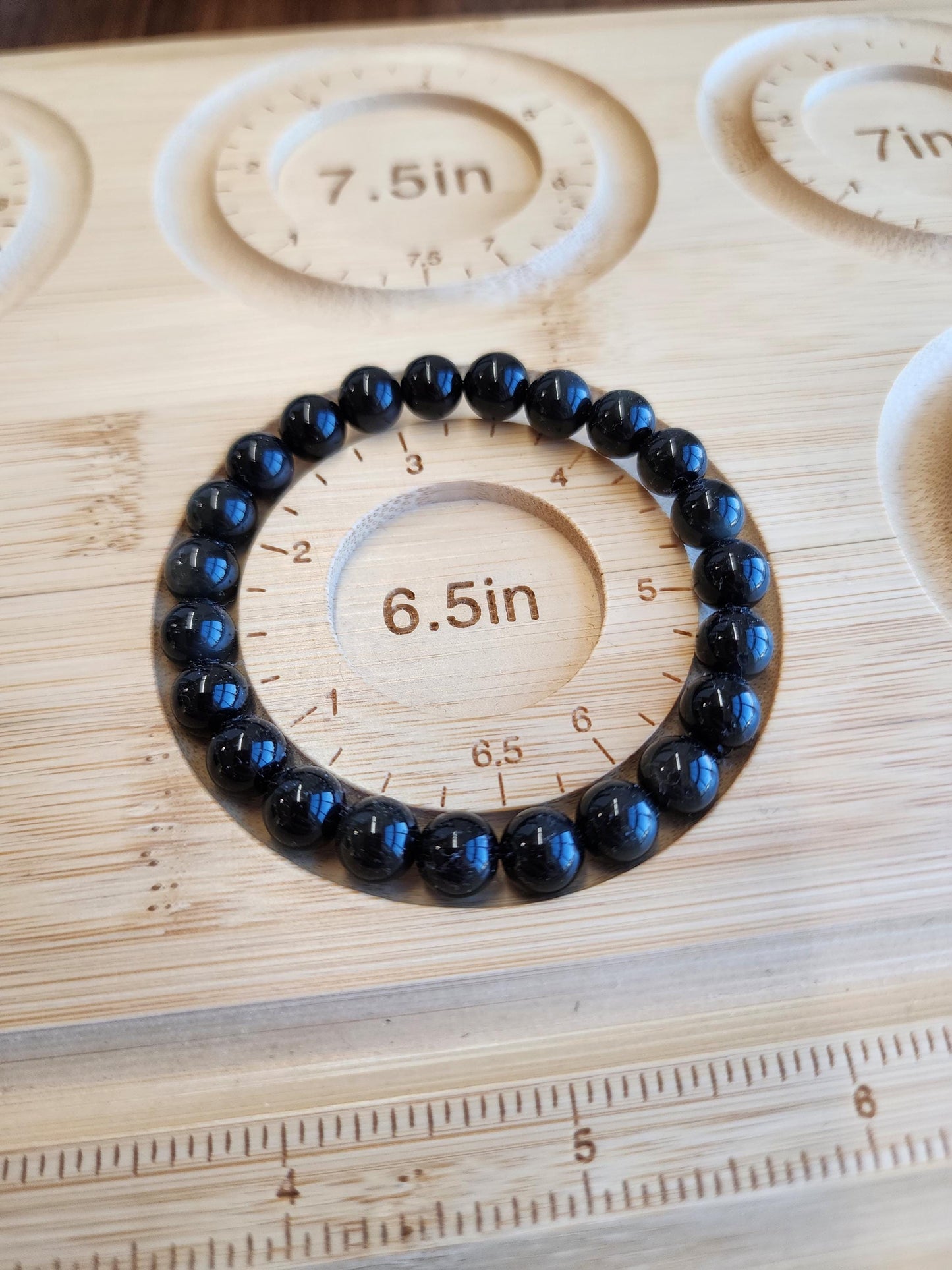 Rainbow Obsidian Bracelet: 8MM Natural Black Crystal Beads with Purple, Green Chatoyant Effect | Subtle LGBTQ+ Jewelry | Pride Couple's Gift