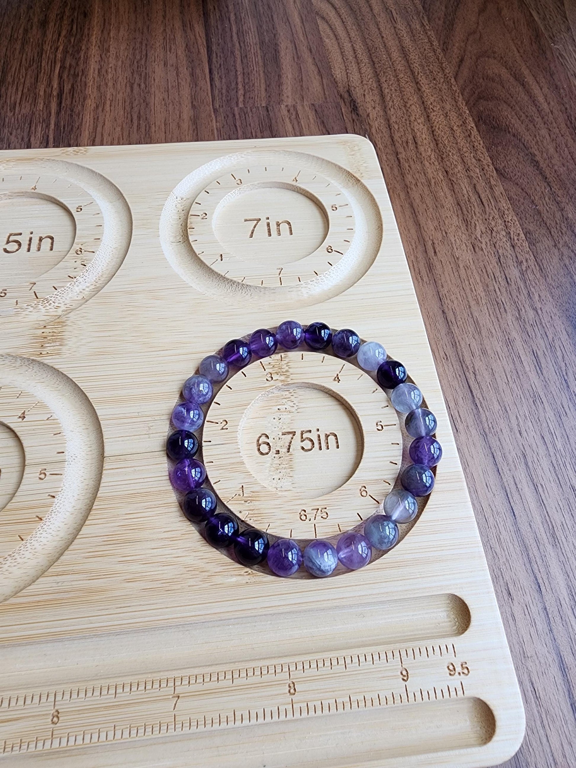 Favorite Amethyst Bracelet: 8.5MM Natural Purple Crystal Beads | Most popular crystal jewelry collection for PopRocksDecor | Lavendar Lilac