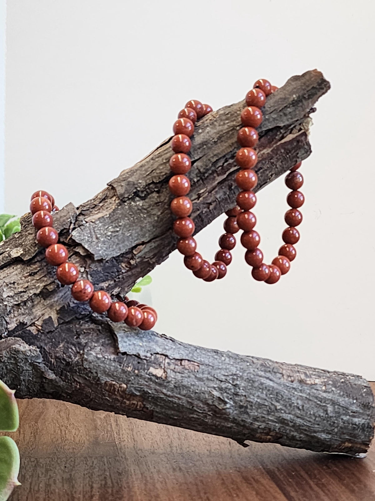 Inv - Red Jasper Crystal Bracelet: 8MM Natural Beads known for Grounding, Strength, Stamina and Stability | Good Christmas or Valentine Gift
