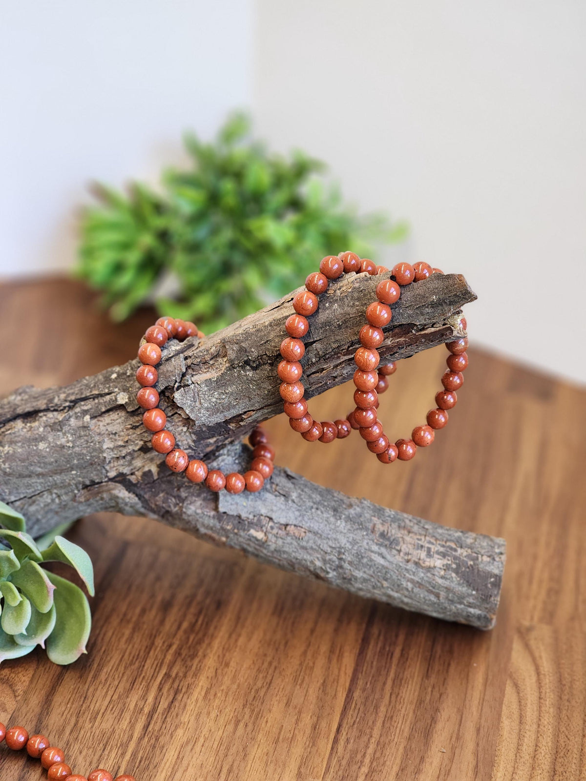 Inv - Red Jasper Crystal Bracelet: 8MM Natural Beads known for Grounding, Strength, Stamina and Stability | Good Christmas or Valentine Gift