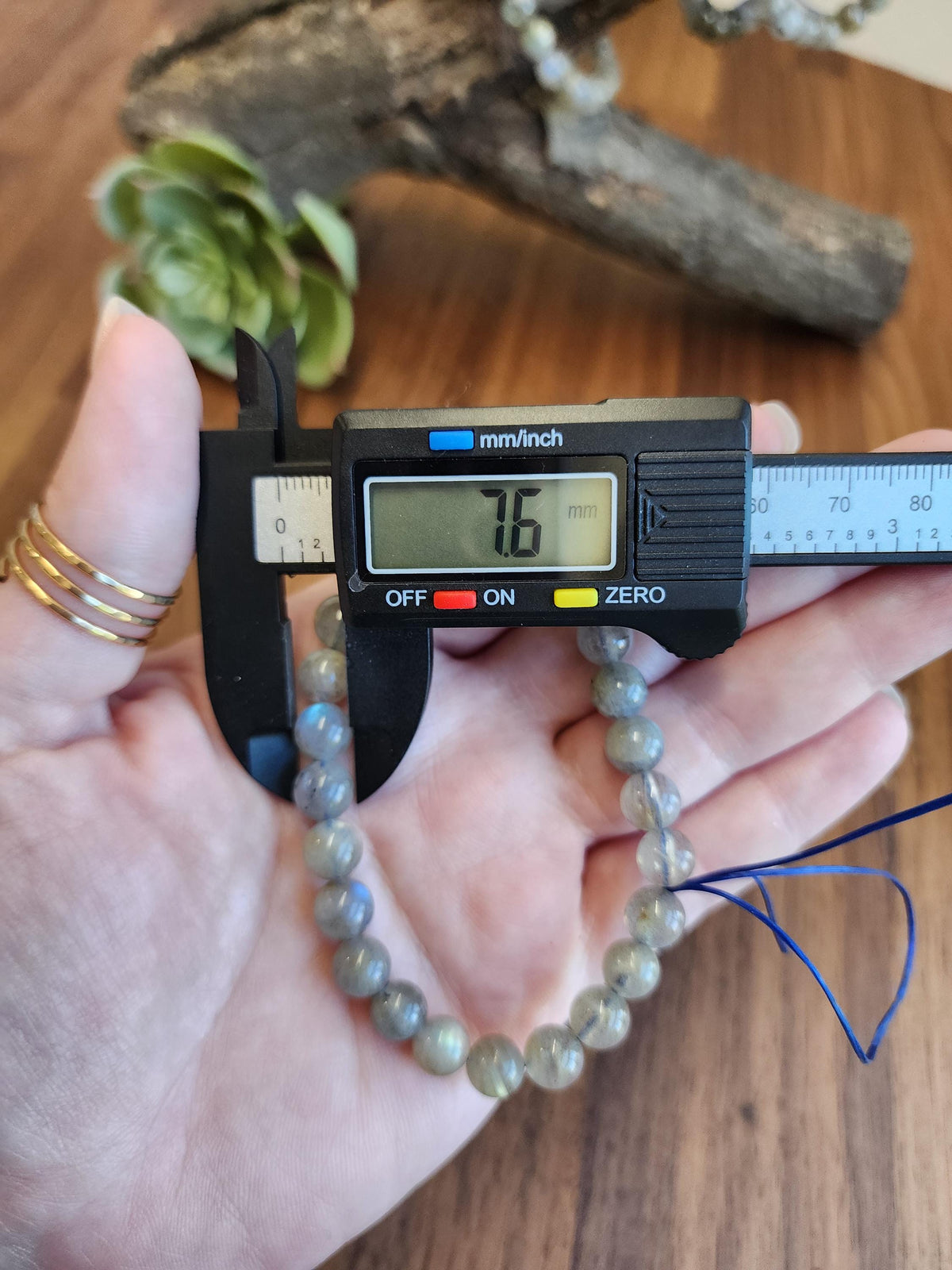Inv - High Quality Labradorite Bracelet: 7.5mm Dainty Crystal Jewelry | Rainbow Flash in Pink Purple Yellow Green Blue | Northern Lights Gem