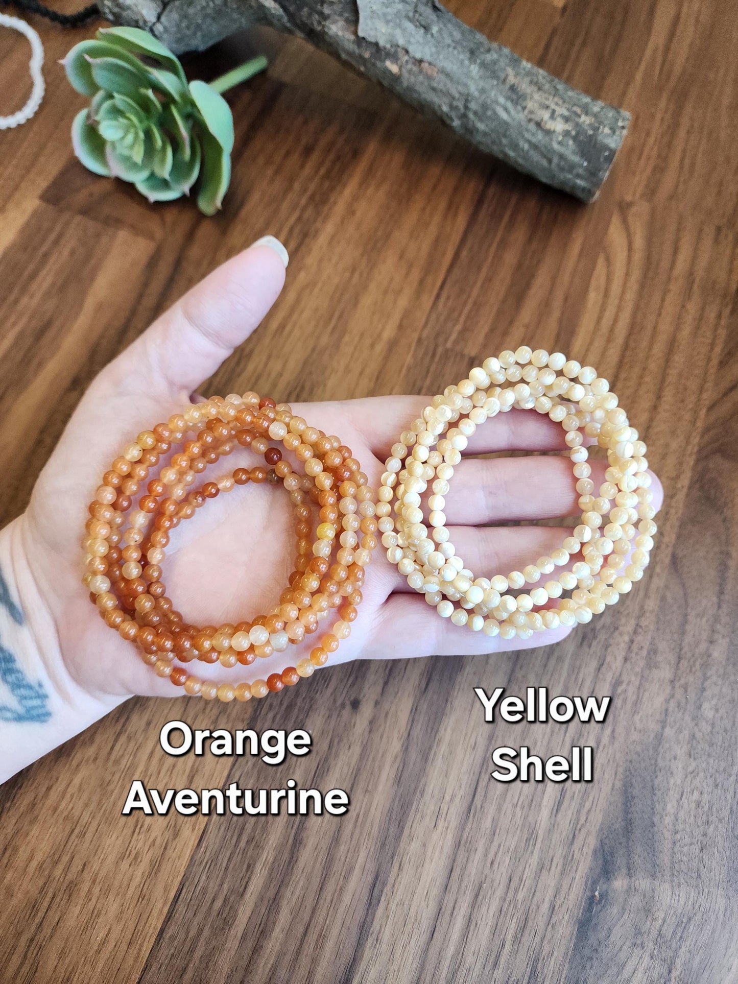 Dainty Crystal Bracelets: Genuine 4mm Natural Gemstone Beads with Stretch for Minimalist Jewelry Stacking, Layering, Matching, and Pairing