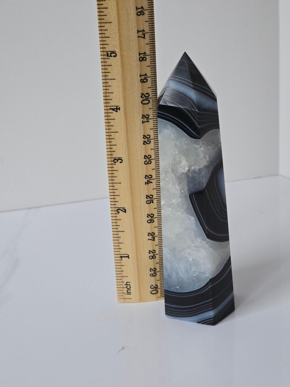 Black Banded Agate Tower - B
