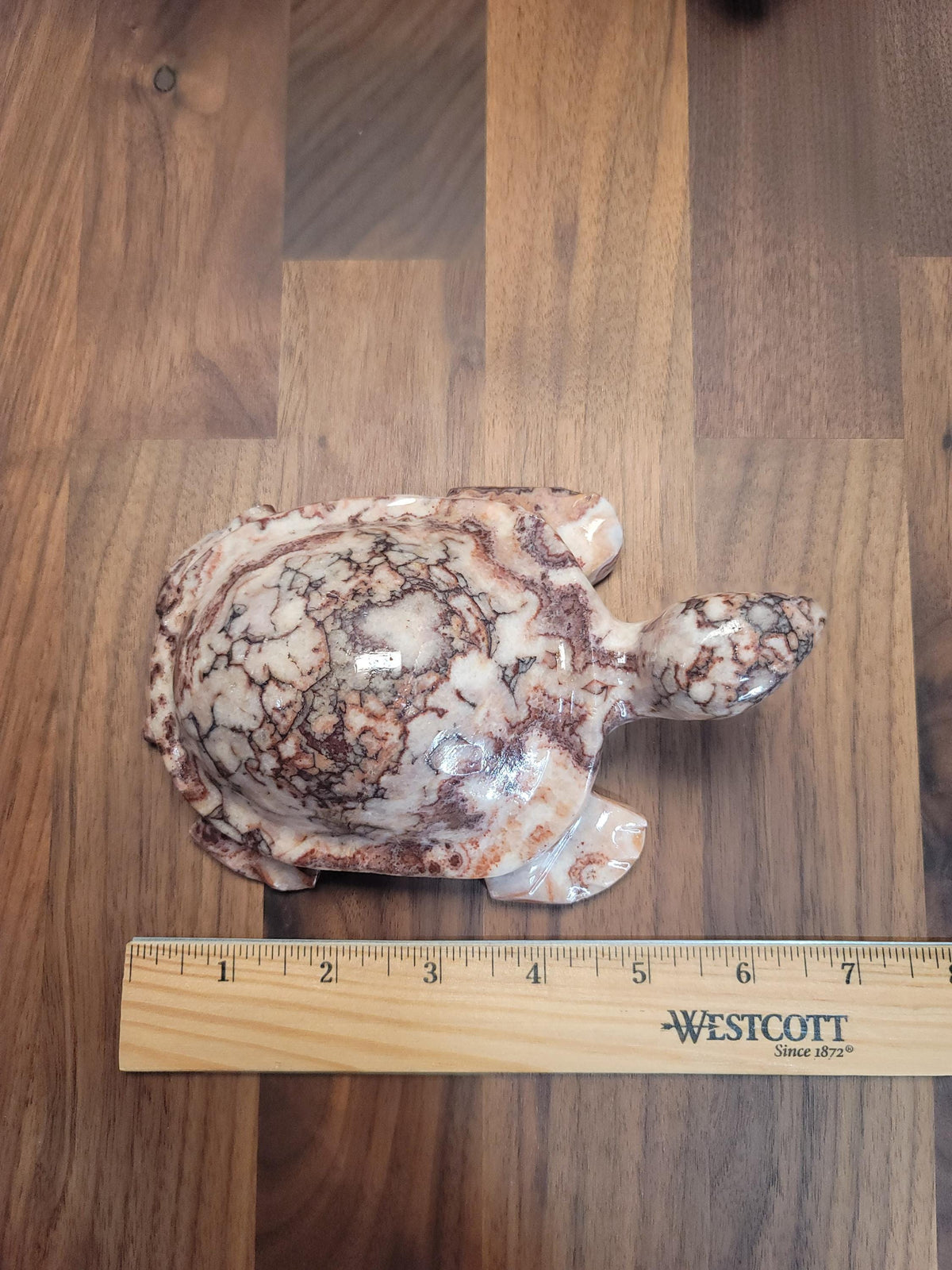 Stunning Pink Crazy Lace Turtle | B | Large Red Banded Mexico Agate Tortoise | Cute Crystal Pet for Unique Birthday Gift or Valentine