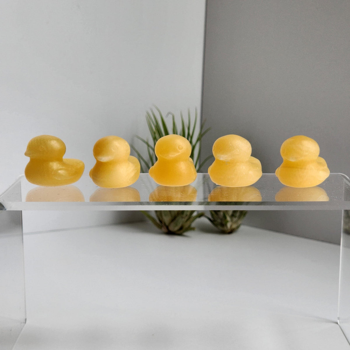 Inv - Yellow Calcite Duckies | Hand-Carved Crystal Mini Ducks for Cute Minis Collectors, Easter Baskets, or Spring Home Decor & Cutecore