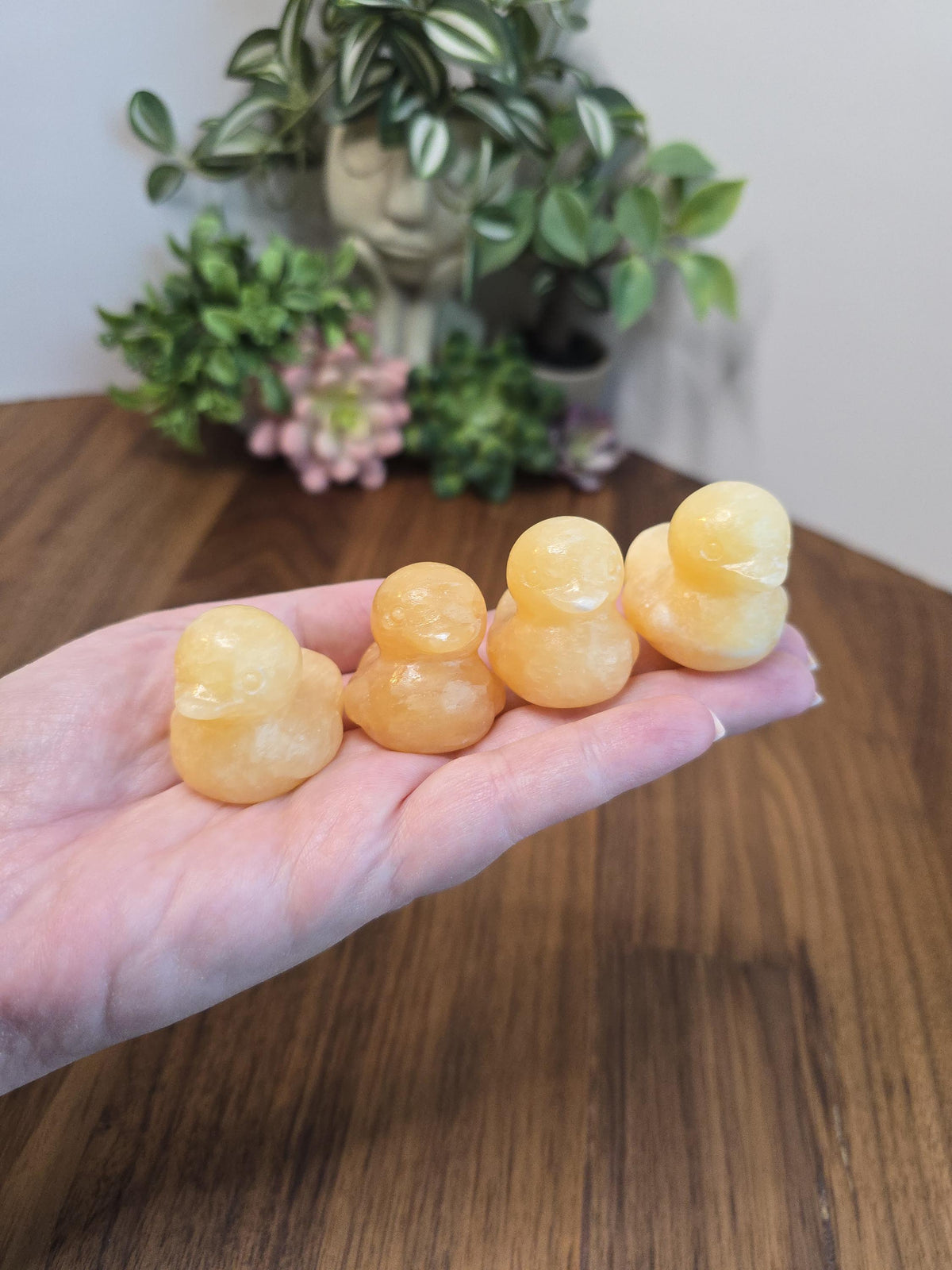 Inv - Yellow Calcite Duckies | Hand-Carved Crystal Mini Ducks for Cute Minis Collectors, Easter Baskets, or Spring Home Decor & Cutecore