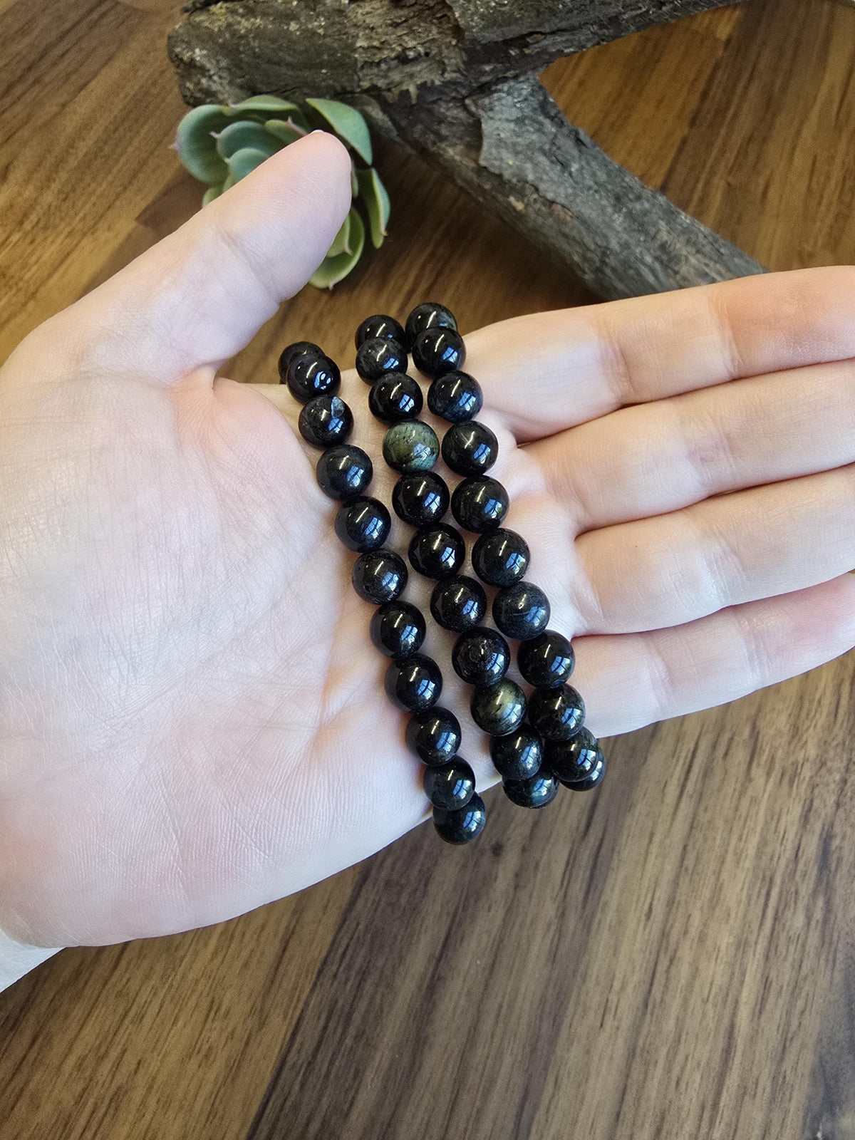 Blue Tiger's Eye | 8MM Crystal Bracelet | Natural Flashy Tiger Eye Beads with Blue Flash | Masculine & Subtle Jewelry for Couples
