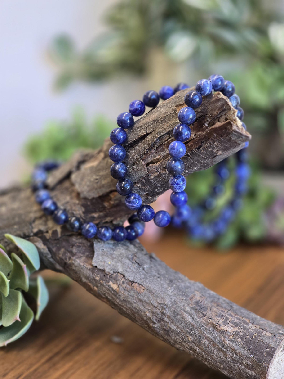 Dark Blue Sodalite Bracelet: 8MM Crystal Jewelry