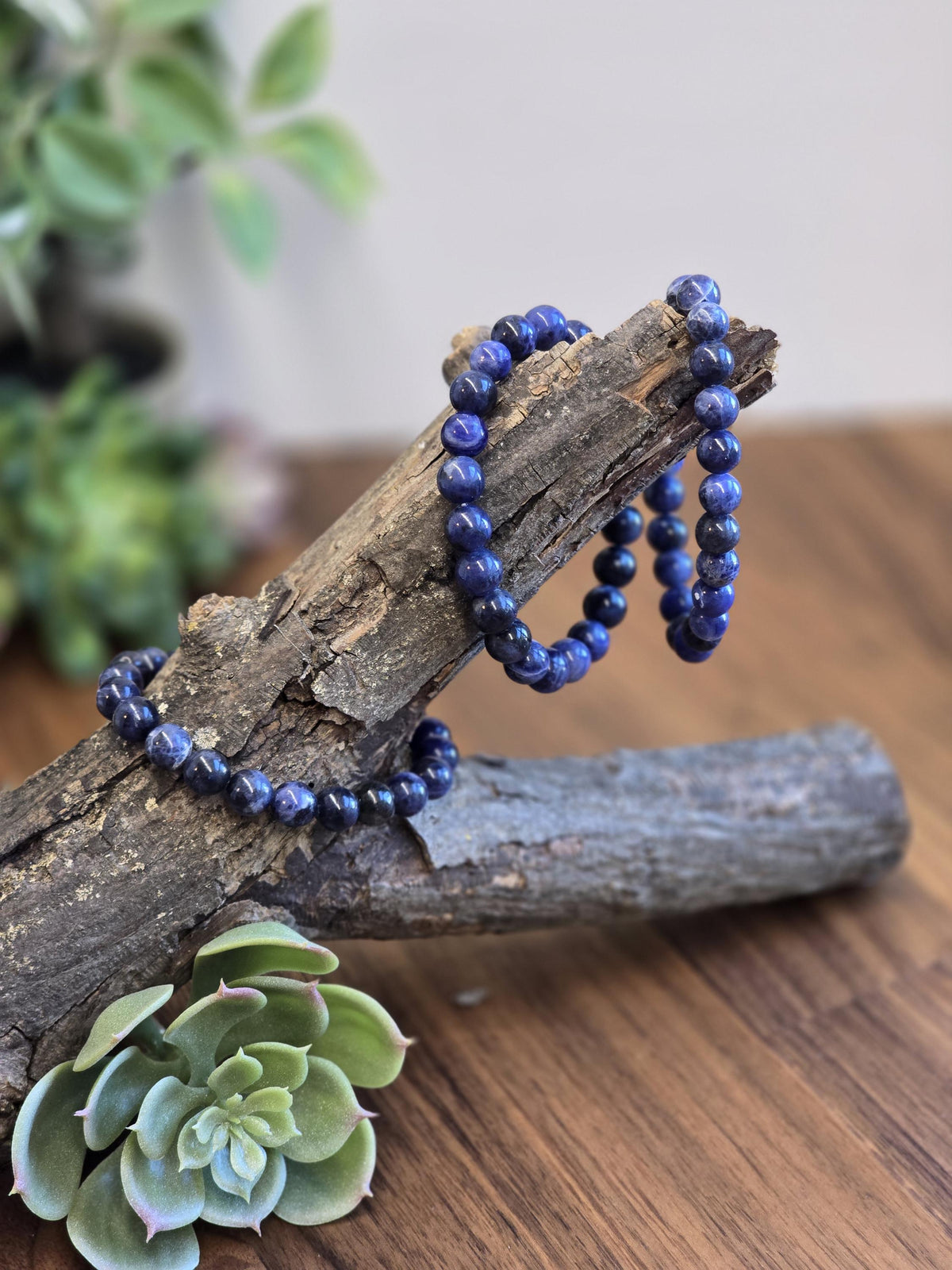 Dark Blue Sodalite Bracelet: 8MM Crystal Jewelry