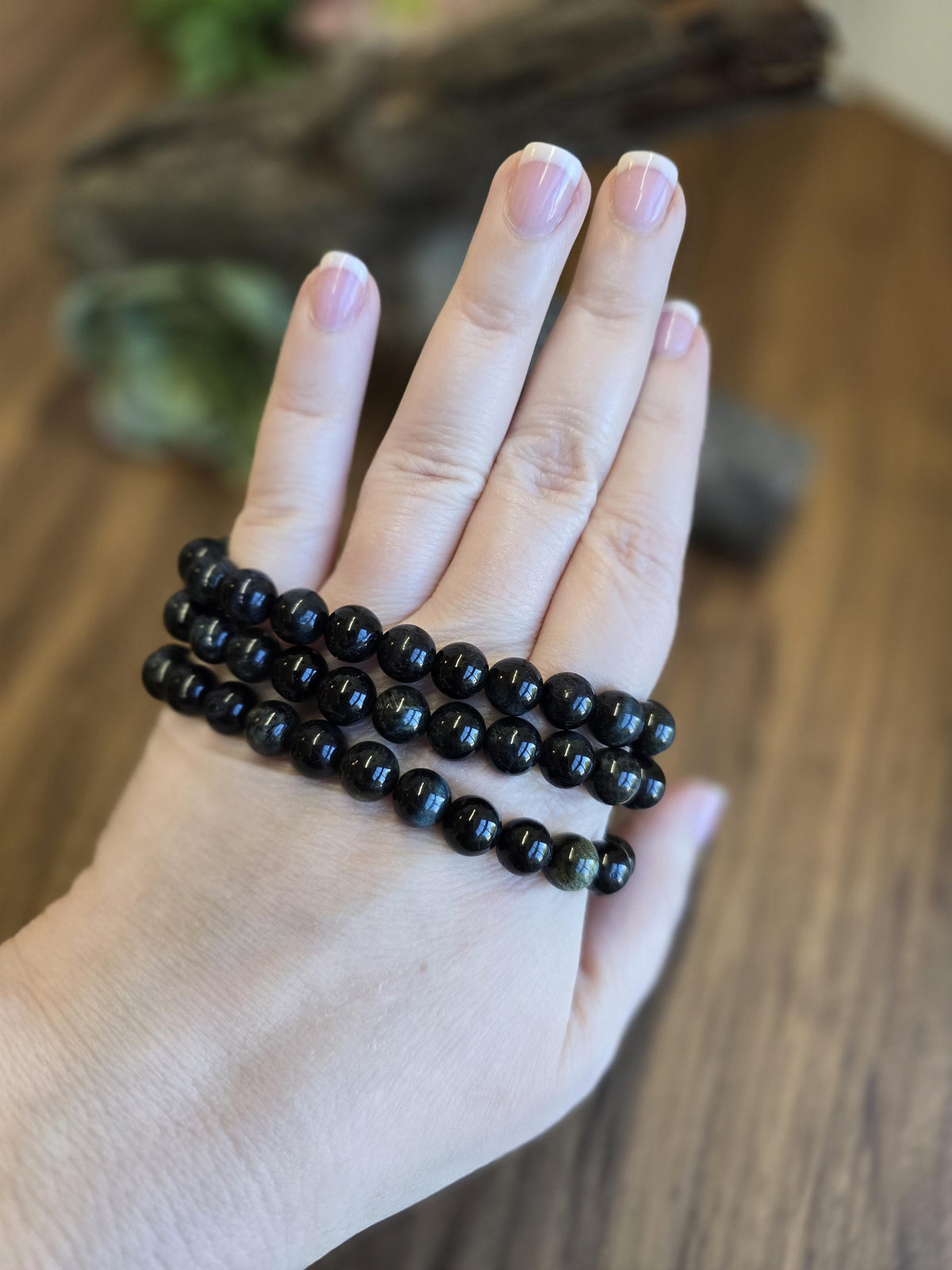 Blue Tiger's Eye | 8MM Crystal Bracelet | Natural Flashy Tiger Eye Beads with Blue Flash | Masculine & Subtle Jewelry for Couples