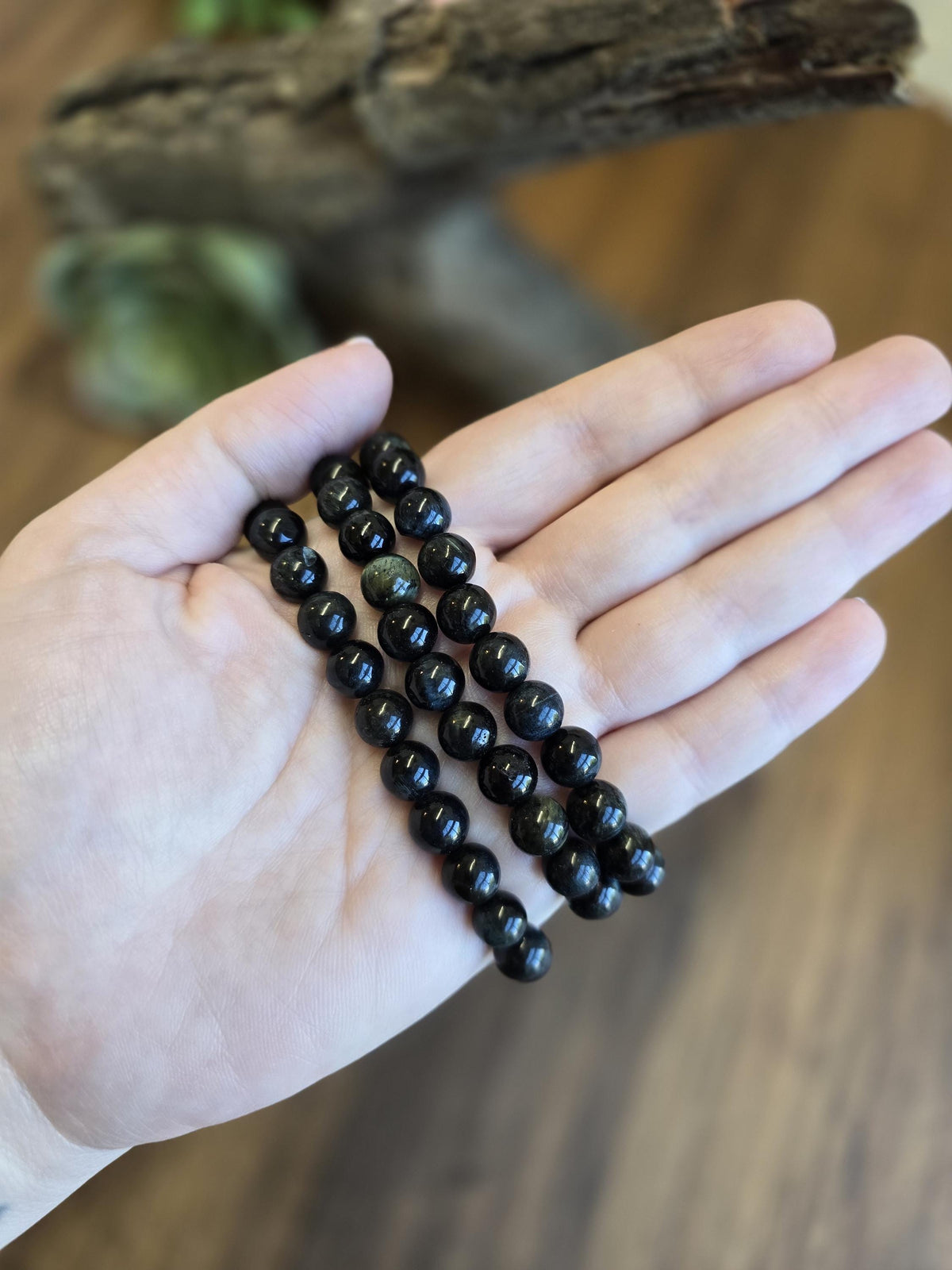 Blue Tiger's Eye | 8MM Crystal Bracelet | Natural Flashy Tiger Eye Beads with Blue Flash | Masculine & Subtle Jewelry for Couples