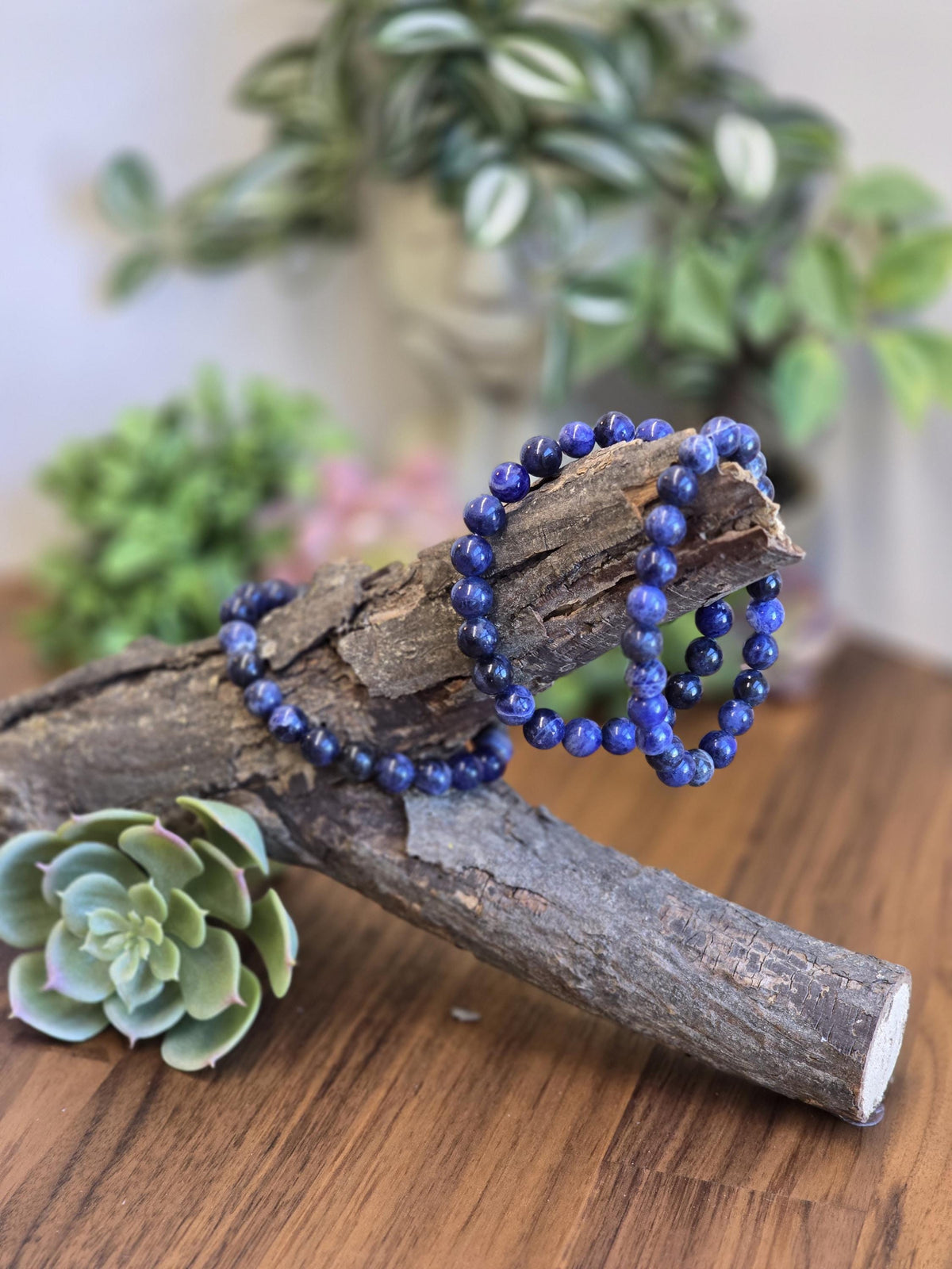 Dark Blue Sodalite Bracelet: 8MM Crystal Jewelry