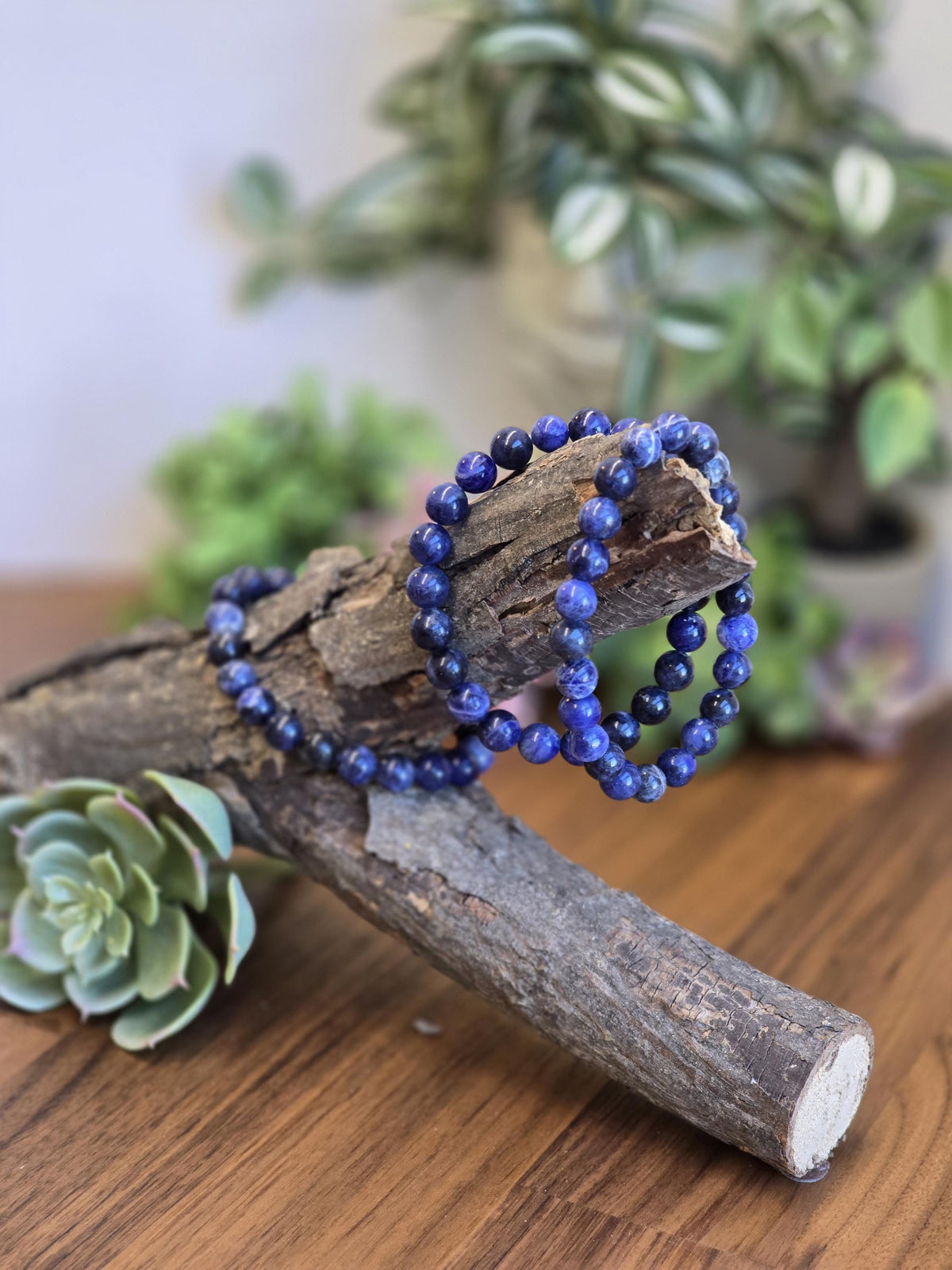 Dark Blue Sodalite Bracelet: 8MM Crystal Jewelry