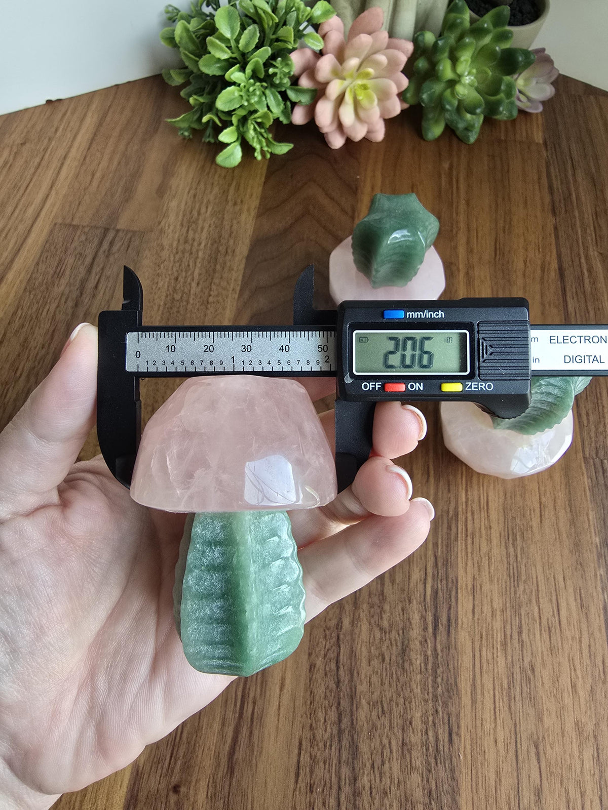Rose Quartz Crystal Cactus | Pink Flower Pot & Desert Insprired Spiky Green Cacti Plant | Cute Gift for Mother's Day or Sedona Loving Friend
