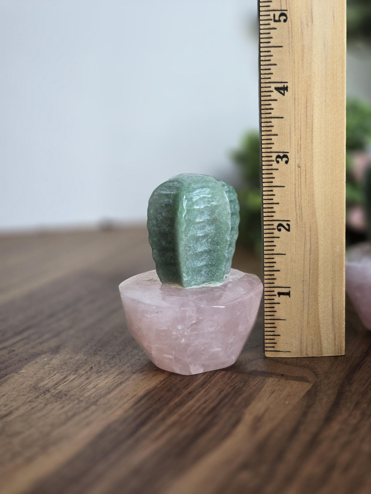 Rose Quartz Crystal Cactus | Pink Flower Pot & Desert Insprired Spiky Green Cacti Plant | Cute Gift for Mother's Day or Sedona Loving Friend