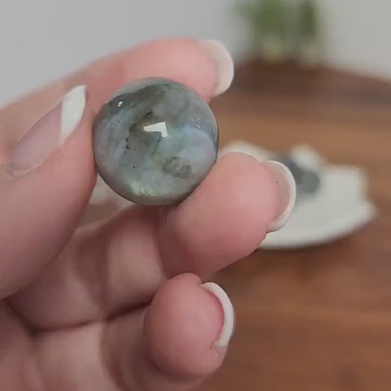 Labradorite Mini Sphere | High Quality | Flashy Crystal Ball | Small Sphere Collections | Intuitively Chosen