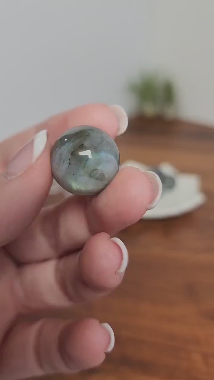 Labradorite Mini Sphere | High Quality | Flashy Crystal Ball | Small Sphere Collections | Intuitively Chosen